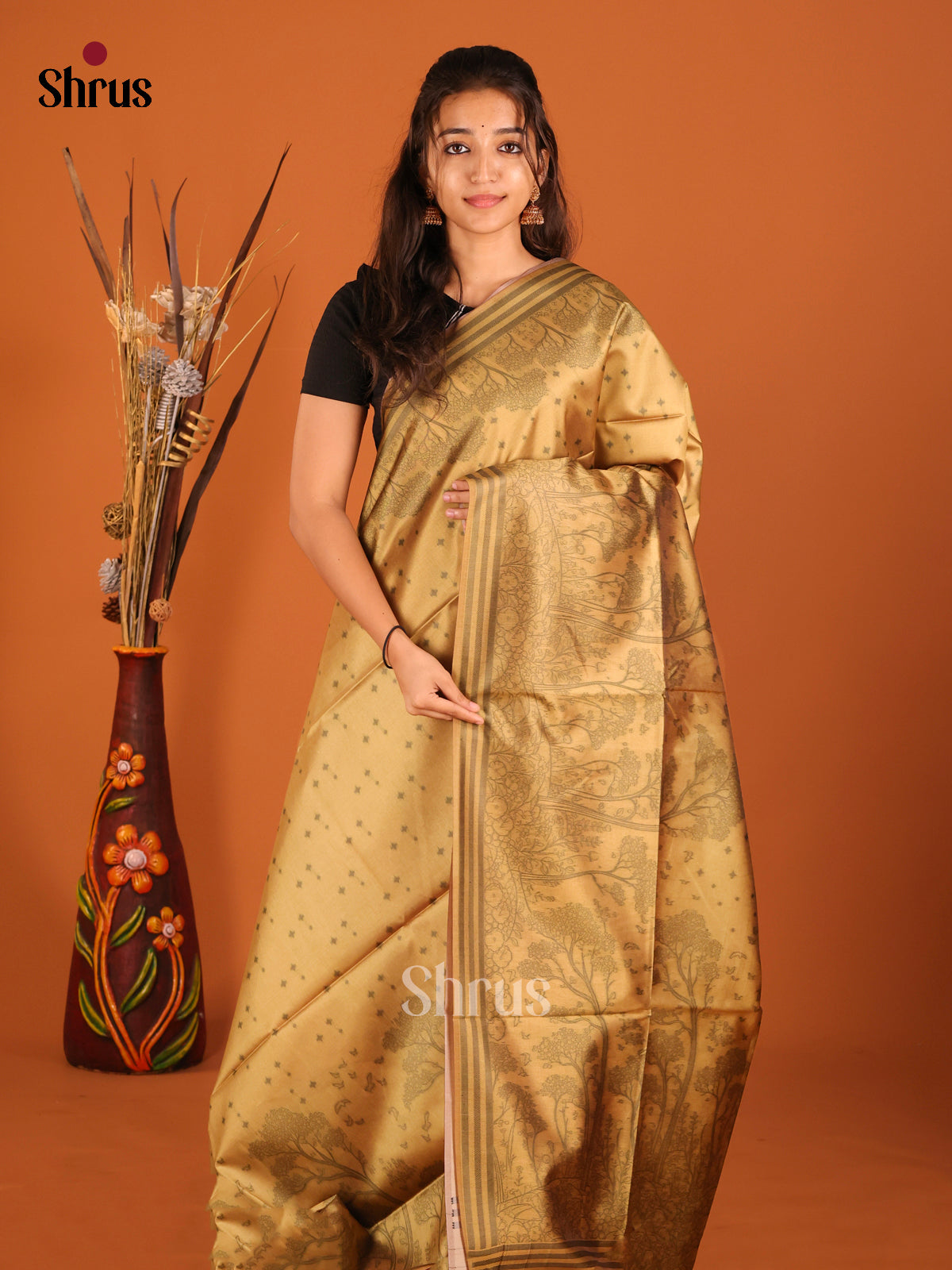 Gold - Semi Tussar Saree