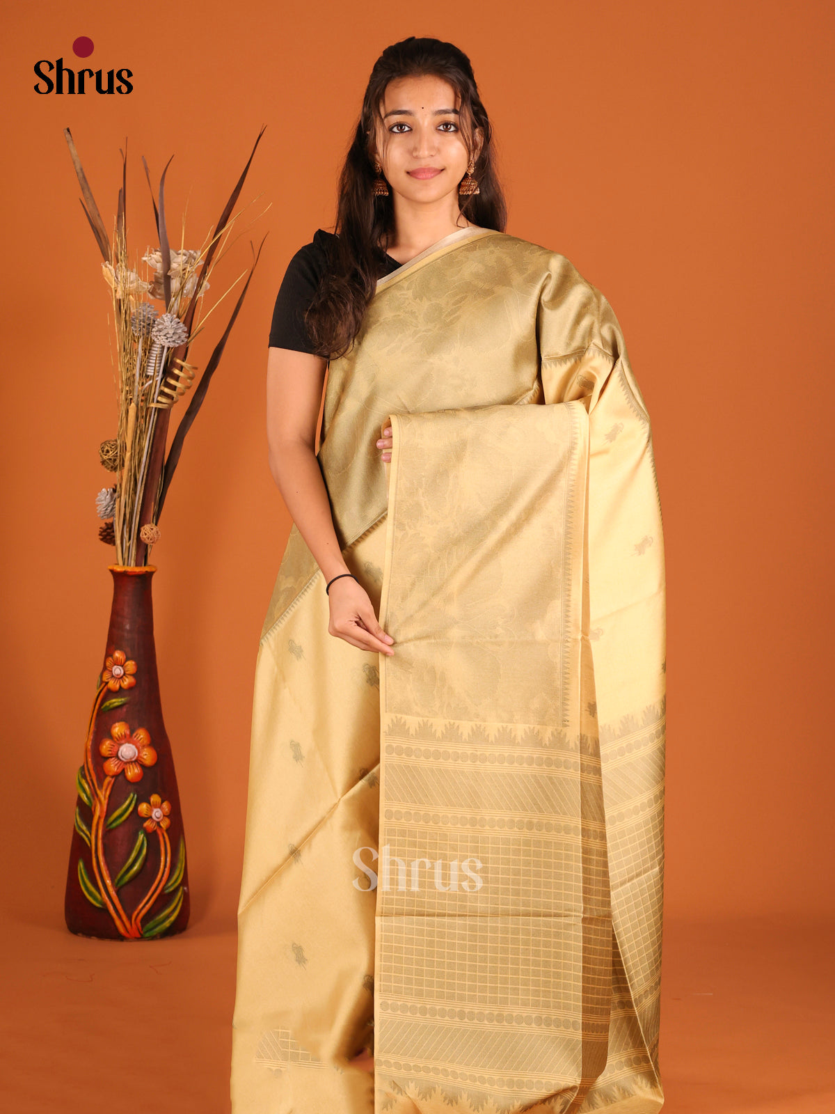 Gold - Semi Tussar Saree