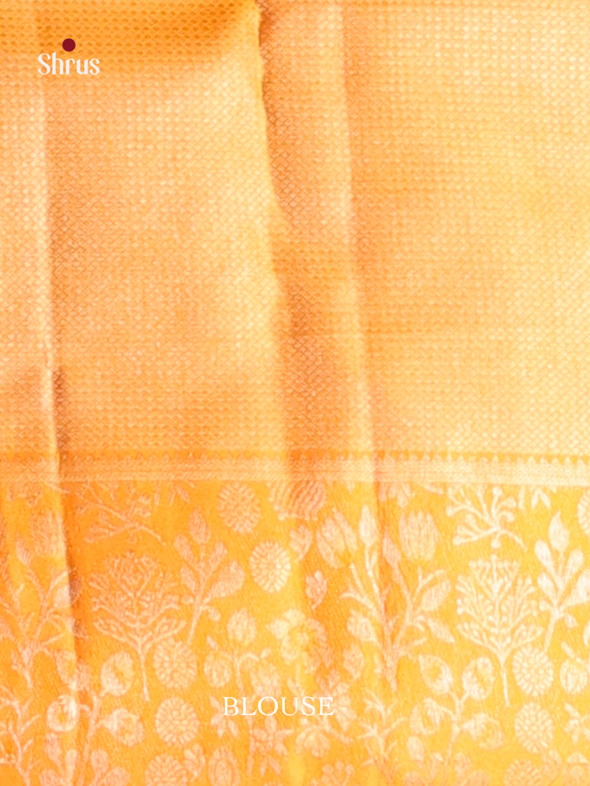 Classy Brown Kanjivaram silk Saree with golden brocade & Orange Border -2