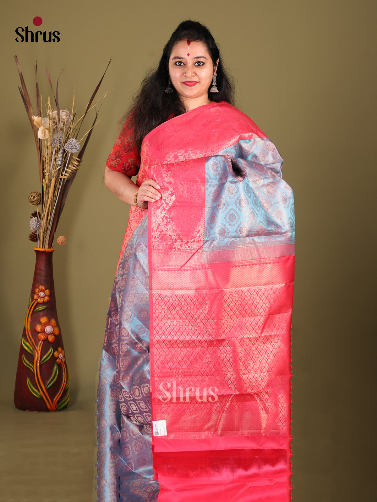DHS23196 - Kanchipuram silk (HR) Saree - Shop on Shrus.com