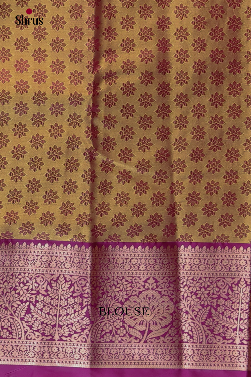 Yellow & Purple - Kanchipuram-halfpure Saree 2