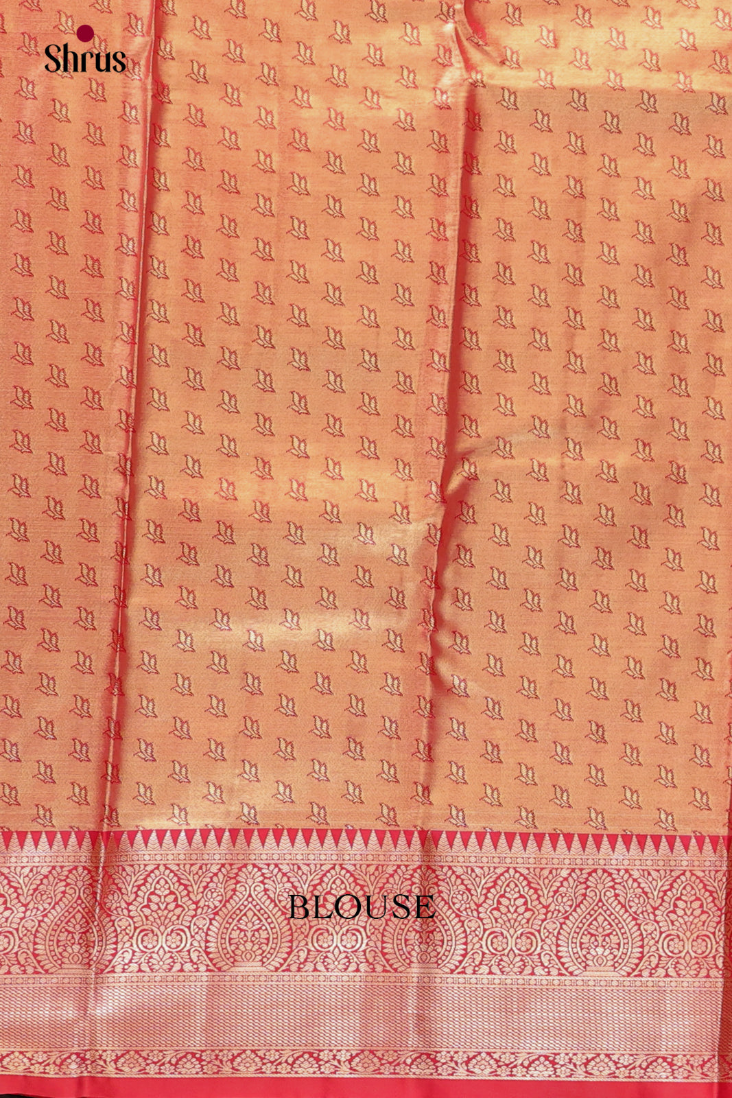 Pink & Red - Kanchipuram-halfpure Saree 2