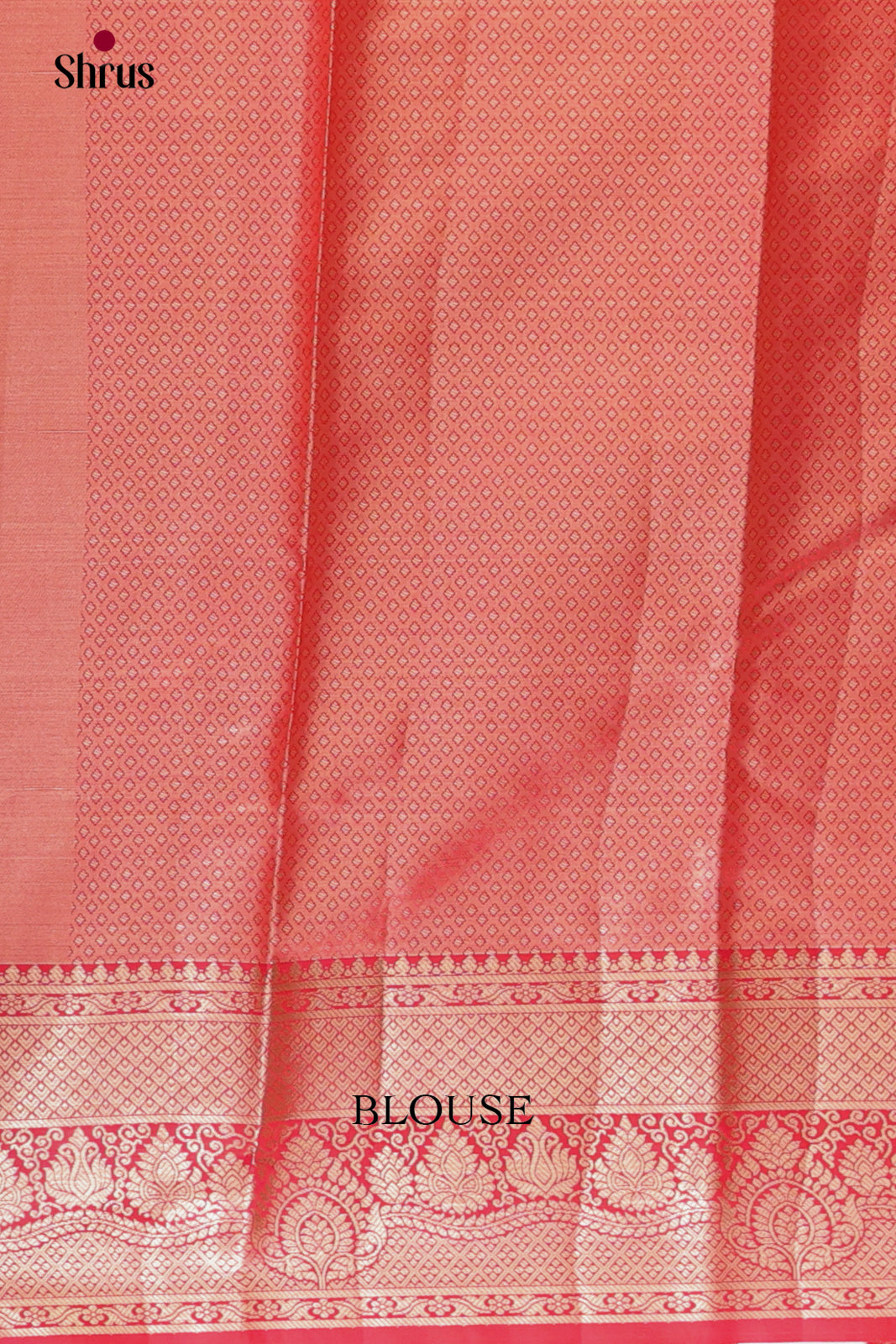 Cream & Red - Kanchipuram-halfpure Saree 2