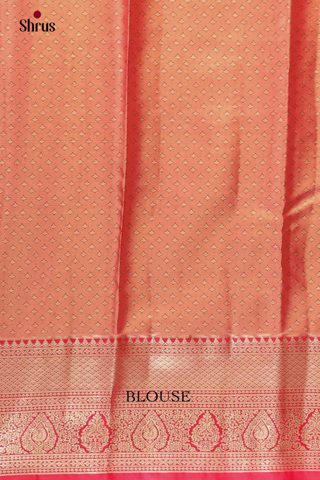 Cream & Red- Kanchipuram-halfpure Saree