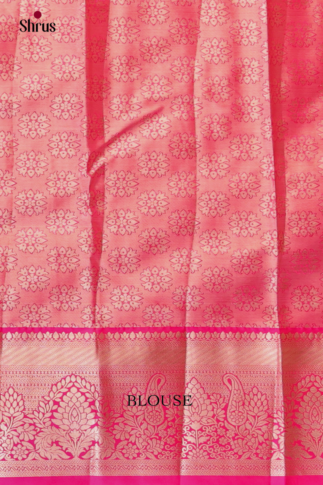 Green & pink - Kanchipuram-halfpure Saree