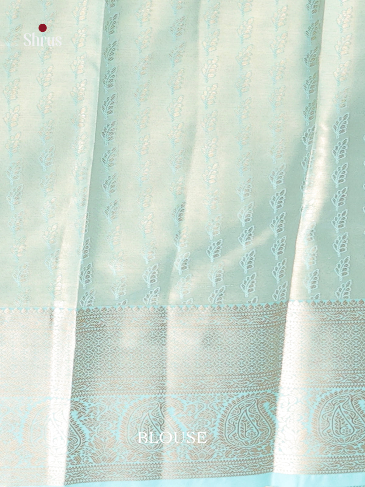 Pink & Light Blue Kanchipuram halfpure Saree 2