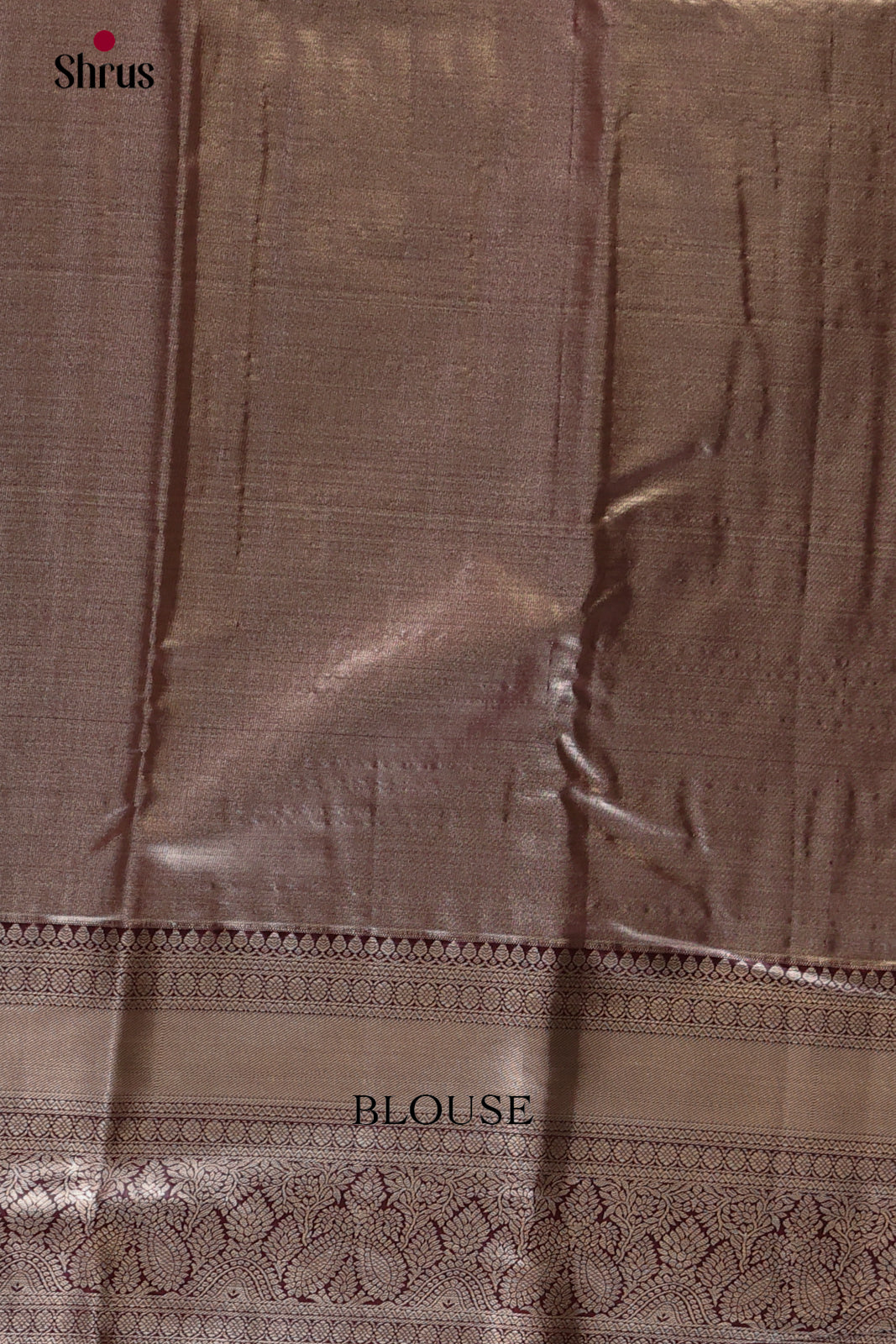 Light Blue & Brown- Kanchipuram-halfpure Saree - Shop on Shrus.com