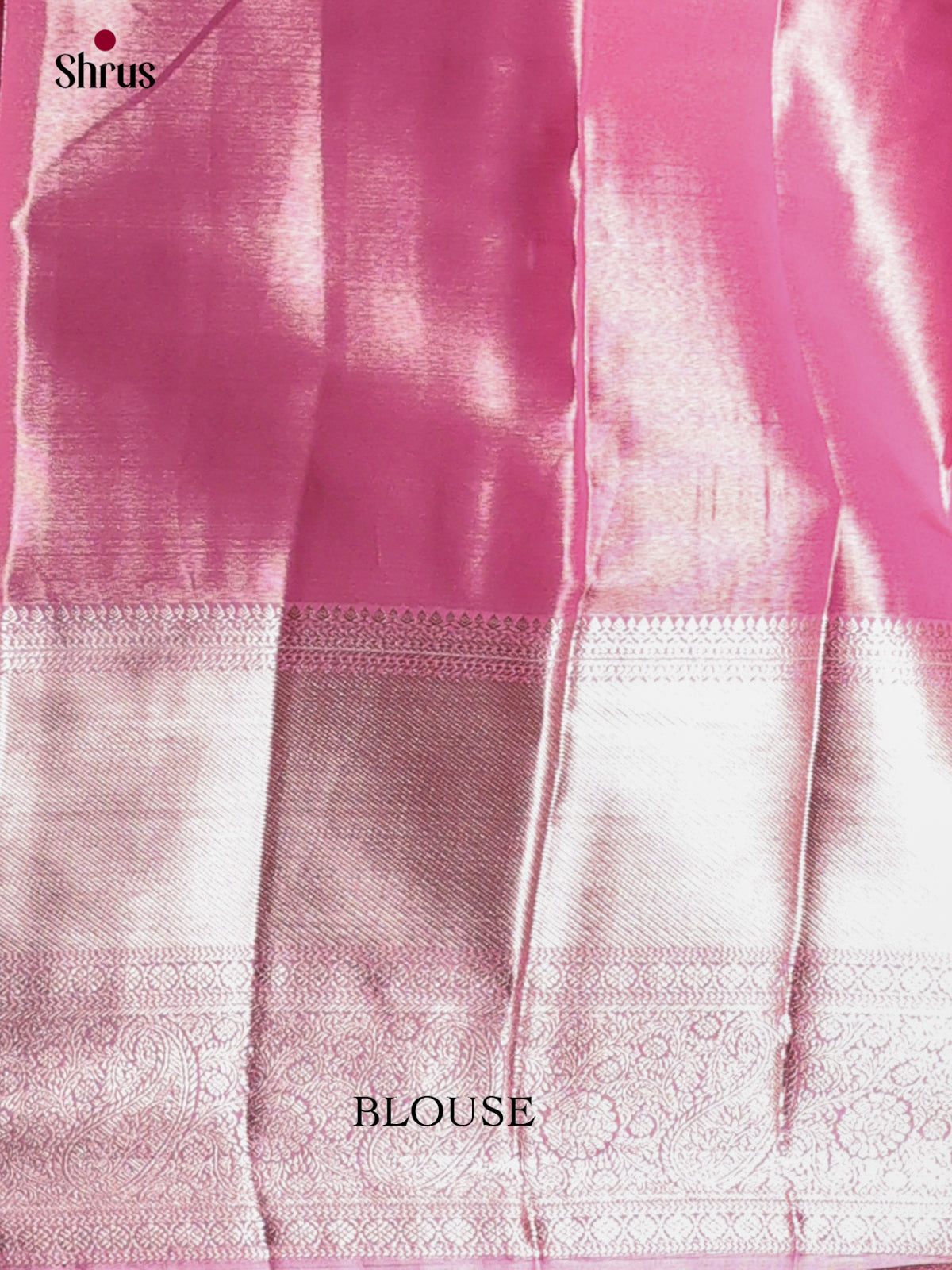 Pink(Single Tone) - Kanchipuram-halfpure Saree - Shop on Shrus.com