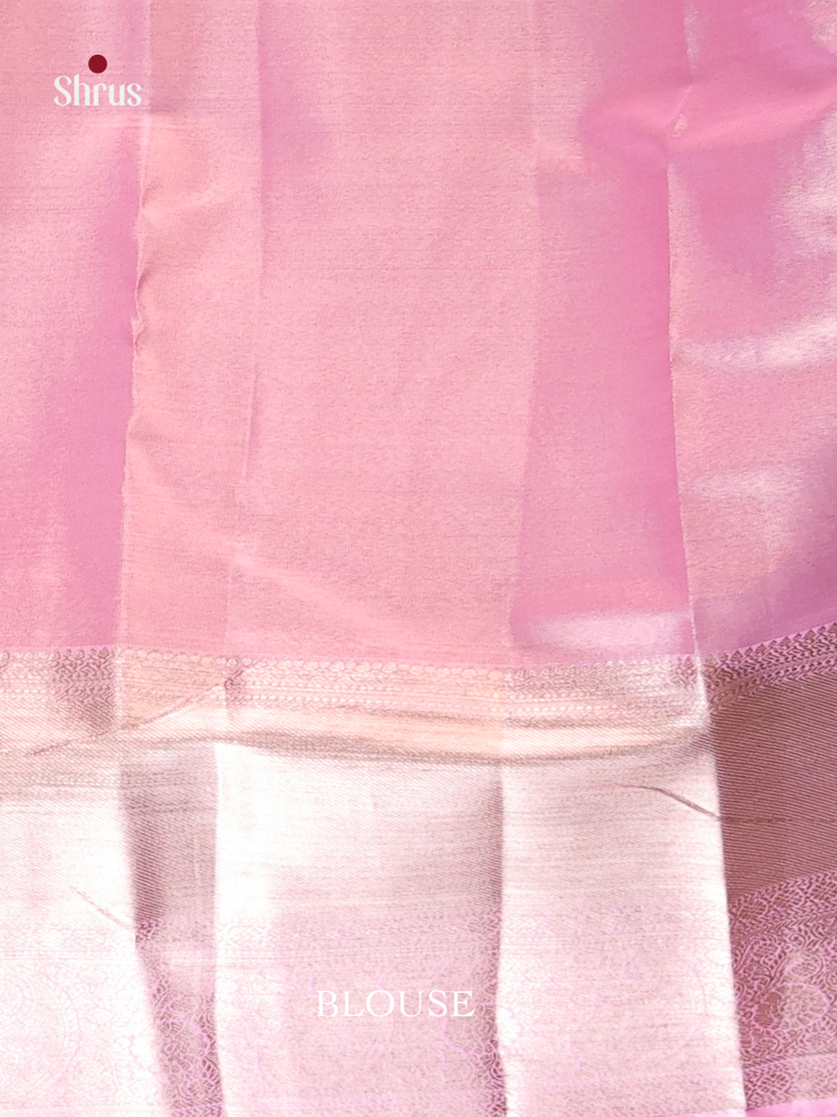 Pink(Single Tone)- Kanchipuram-halfpure Saree - Shop on Shrus.com