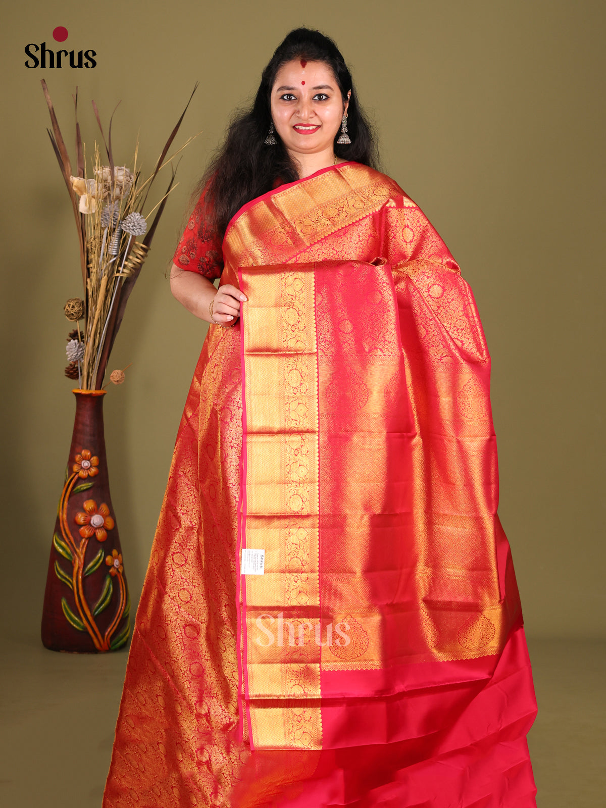 DHS23355 - Kanchipuram silk (HR) Saree - Shop on Shrus.com
