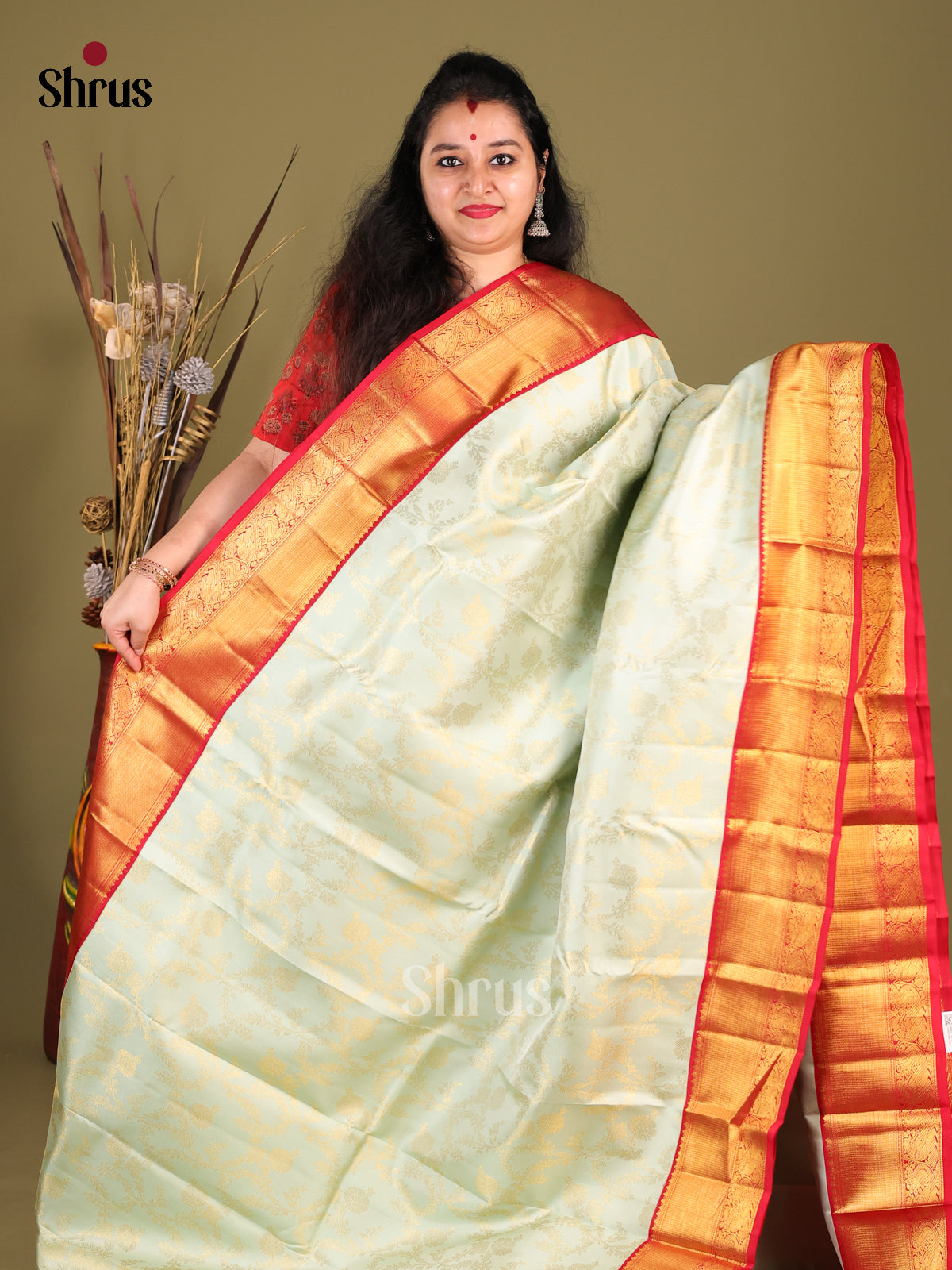 DHS23379 - Kanchipuram silk (HR) Saree - Shop on Shrus.com