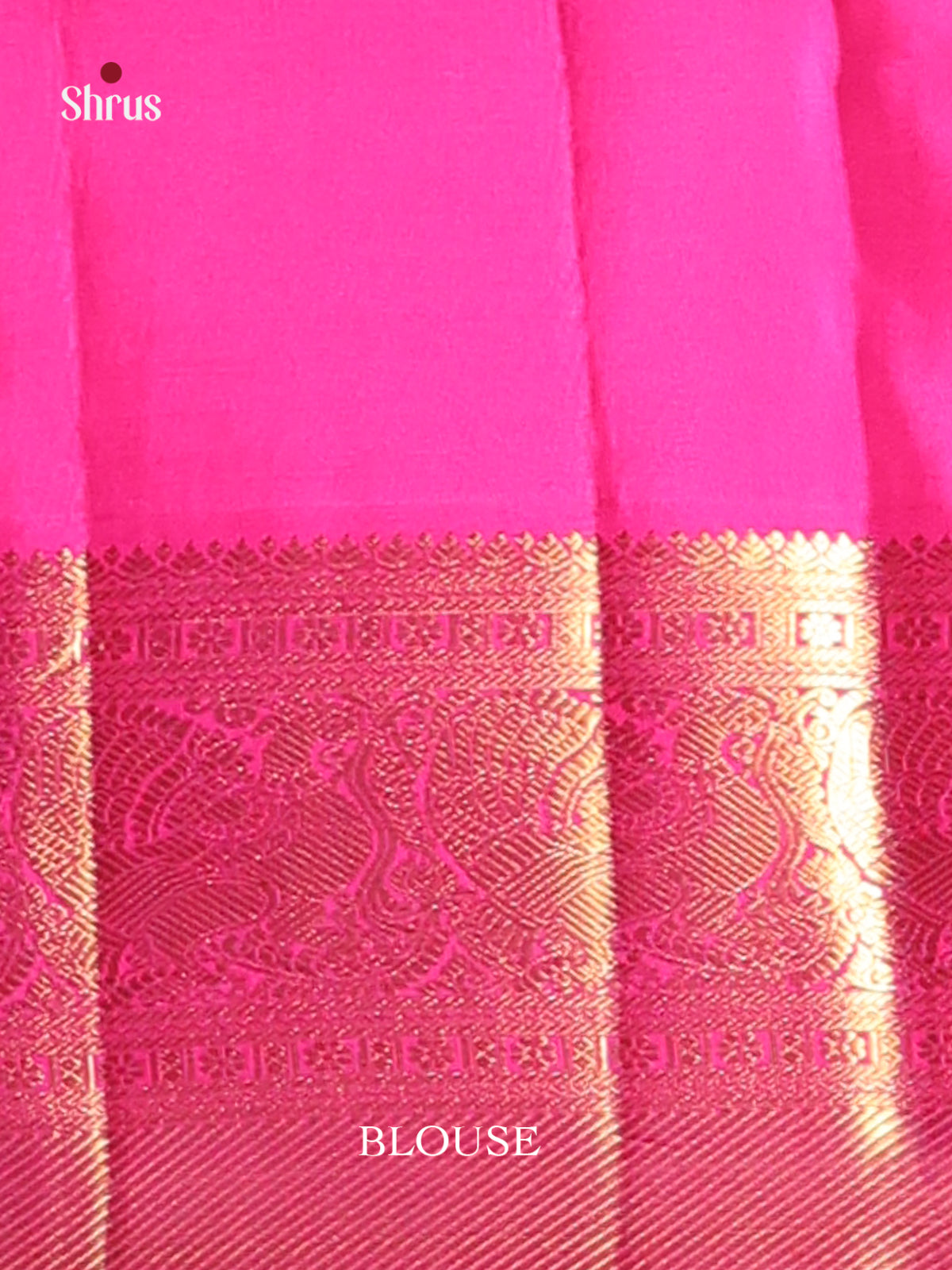 Chic Pista Green Kanjivaram Saree with floral nestling brocade & Pink Zari Border -2
