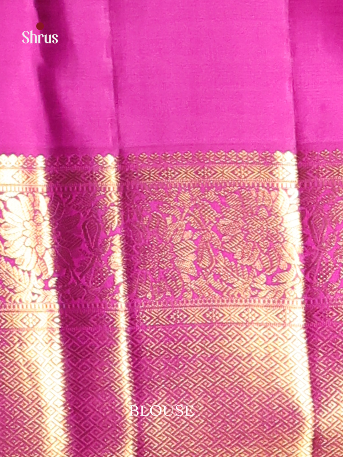 Gorgeous Cream Kanjivaram silk Saree with Zari Woven Brocade & rich Purple border -2
