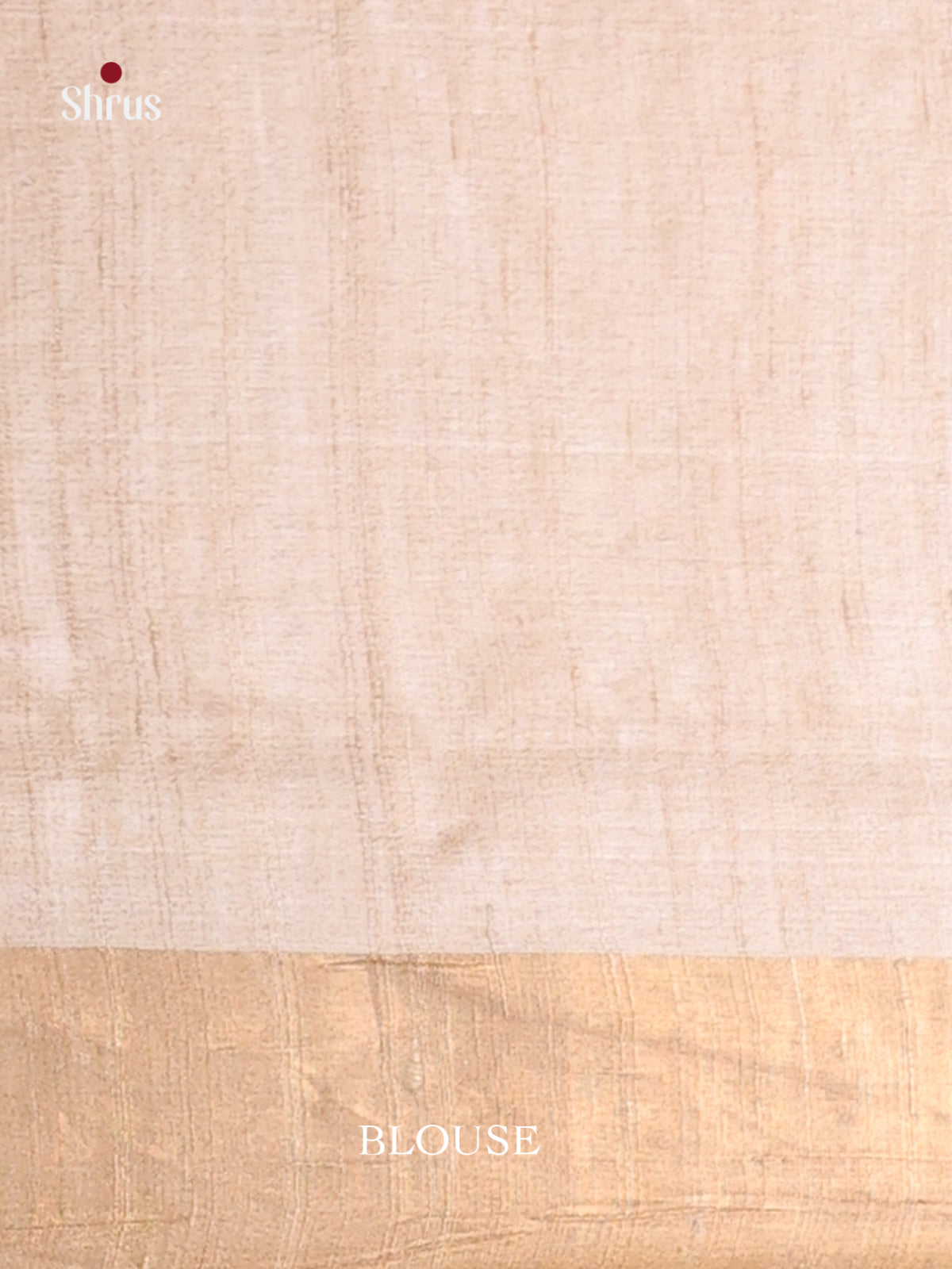 Cream(Single tone)- Tussar Saree - Shop on Shrus.com