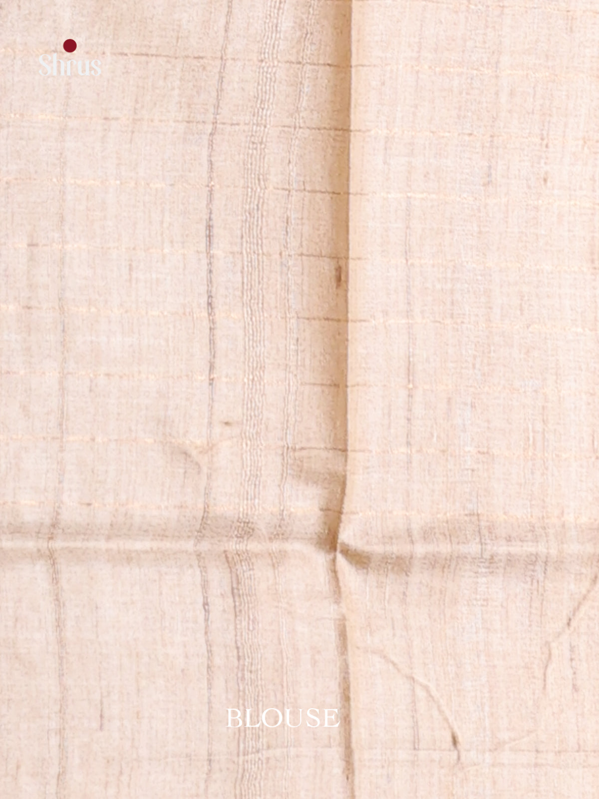 Cream(Single tone)- Tussar Saree - Shop on Shrus.com