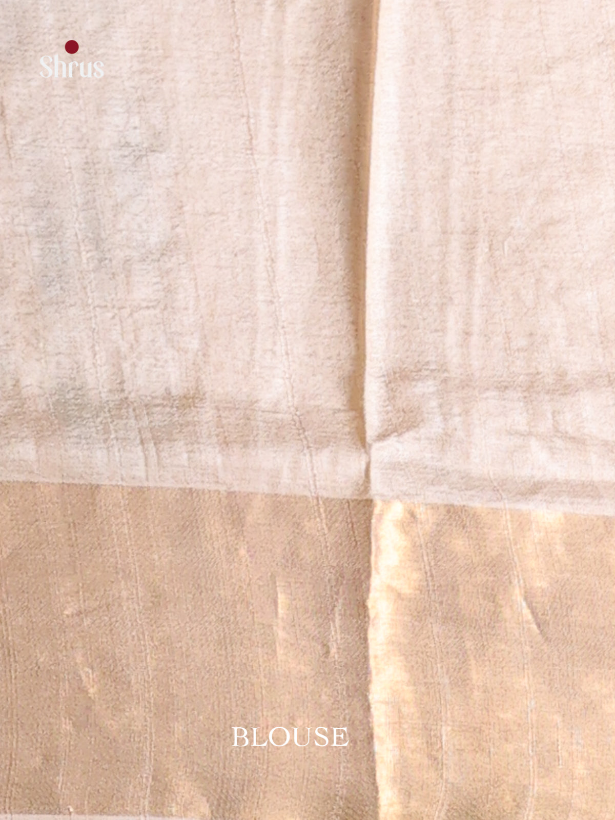 Cream (Single Tone)- Tussar Saree