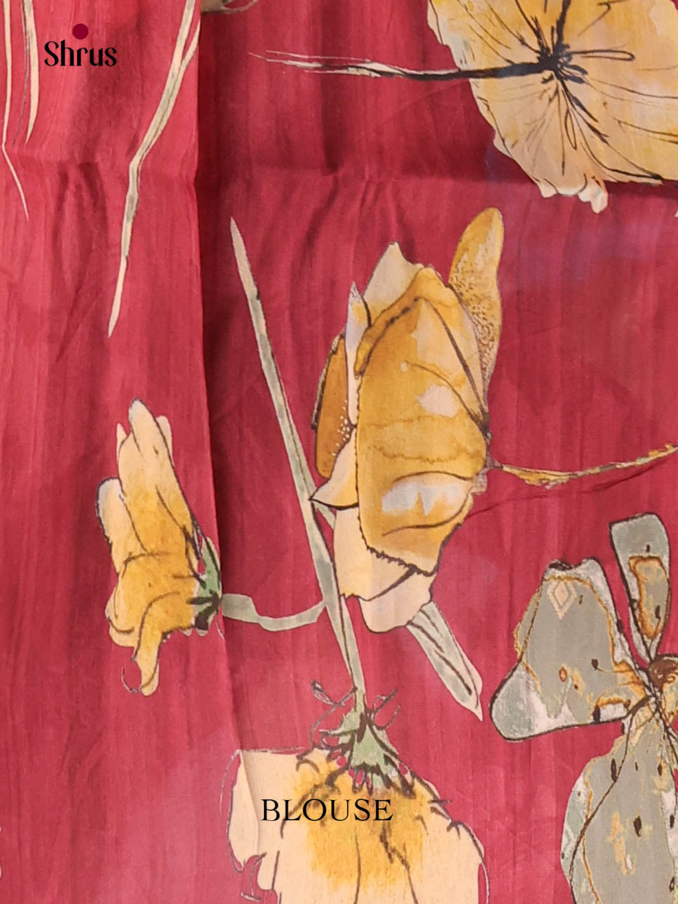 Cream & Maroon - Moonga Silk Saree