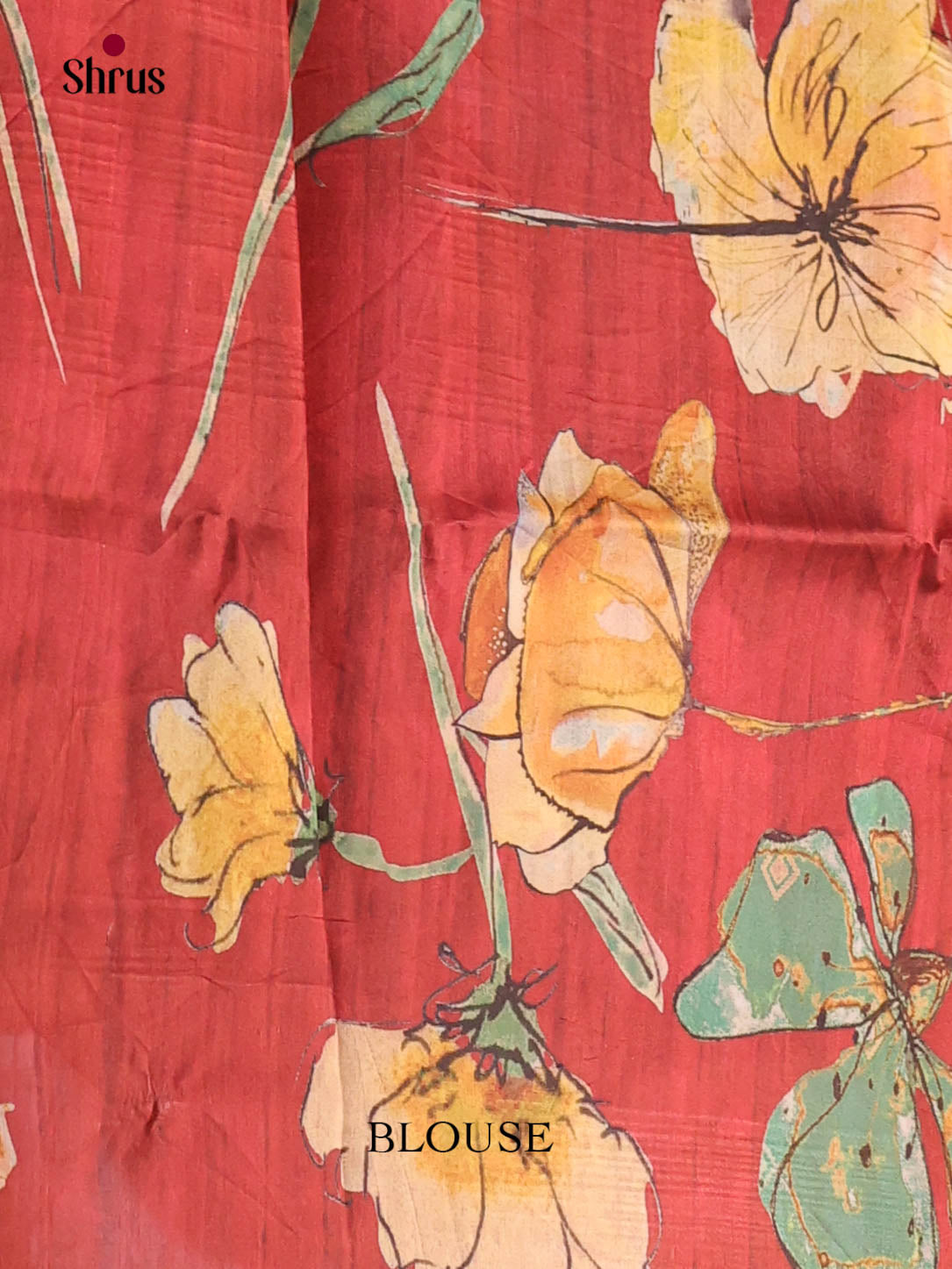 Cream & Red - Moonga Silk Saree