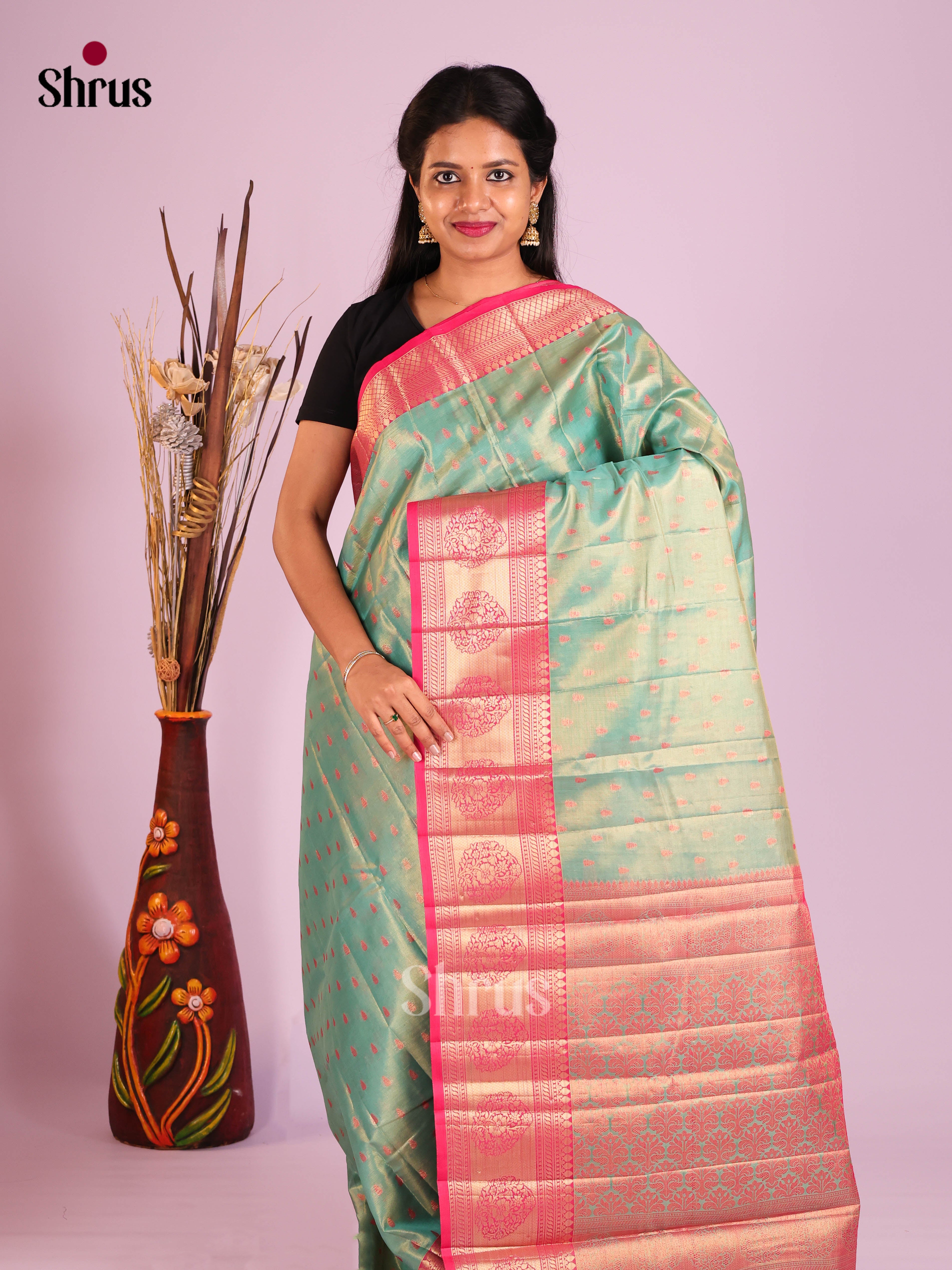 DHS23477 - Tissue Banarasi Saree