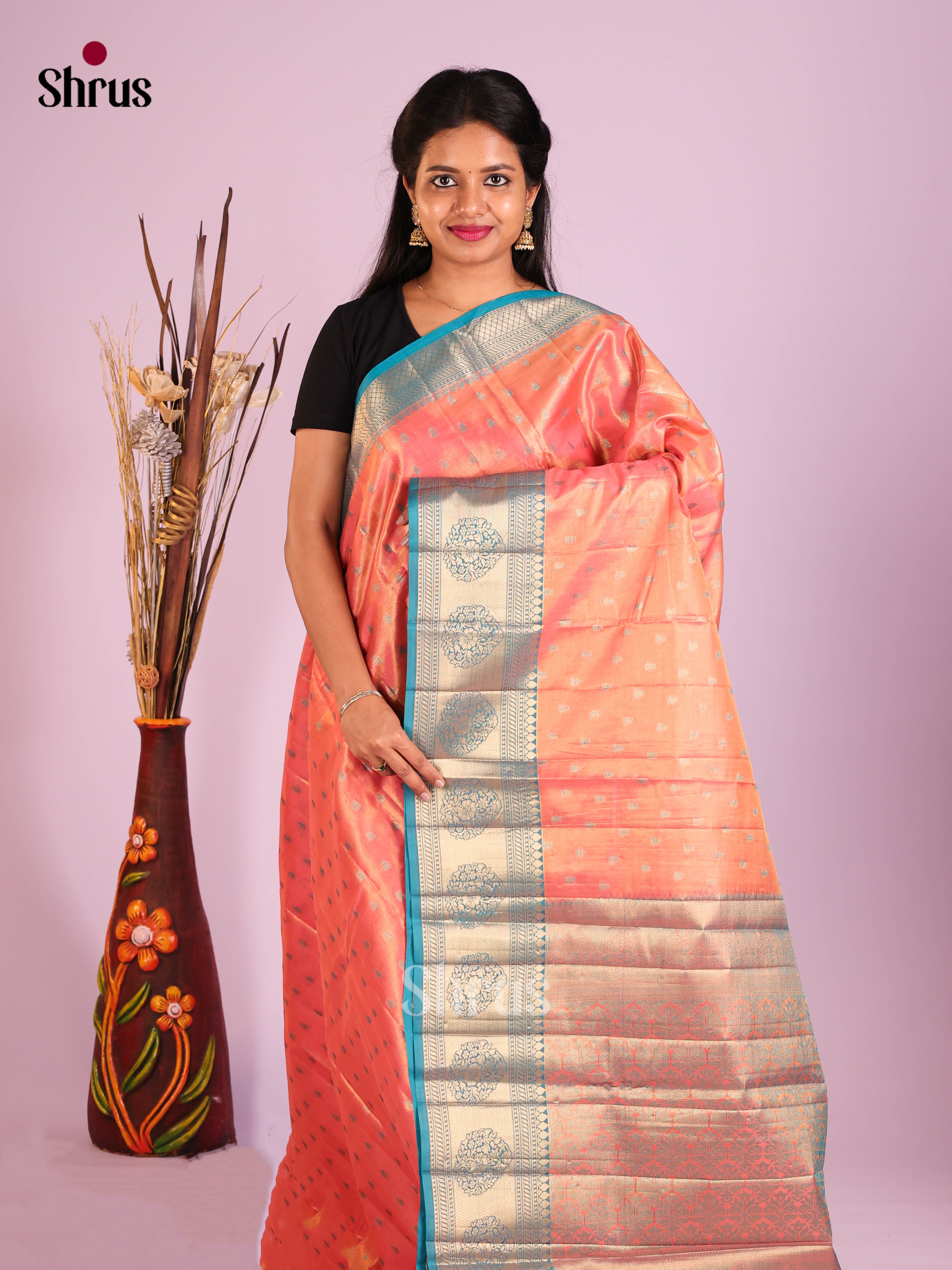 DHS23478 - Tissue Banarasi Saree