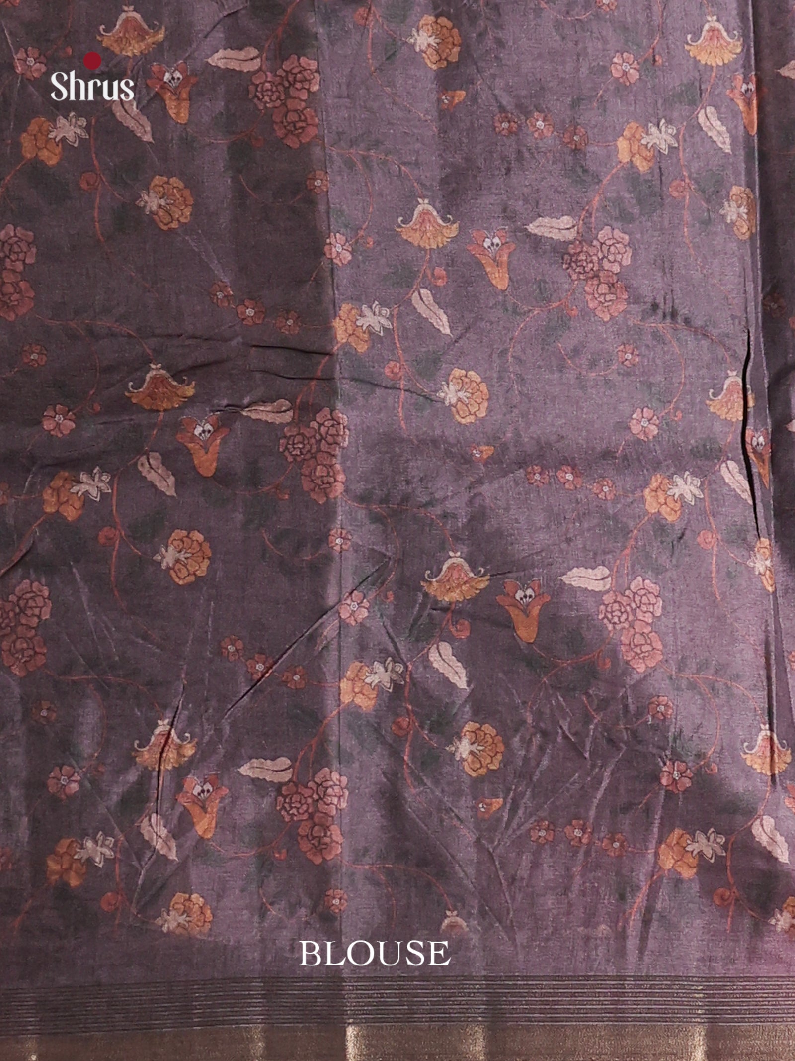 Grey - Moonga Silk Saree