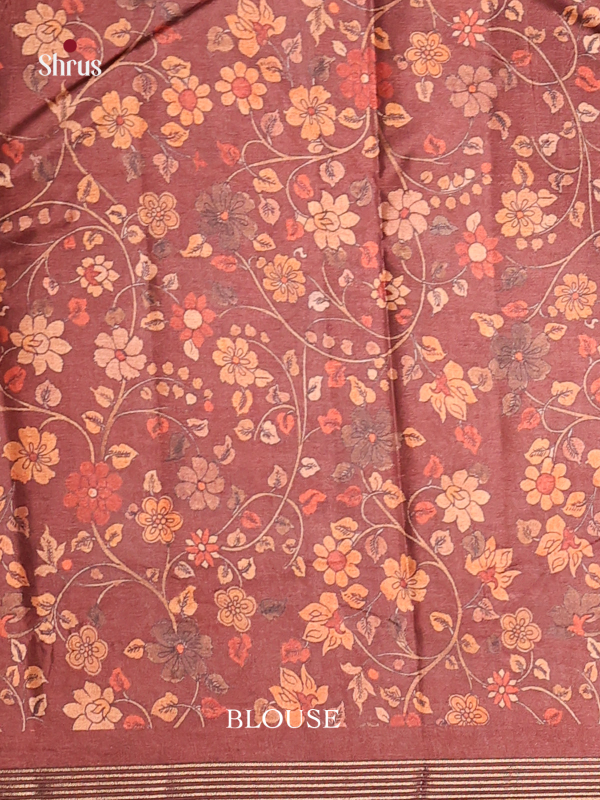 Brown - Moonga Silk Saree