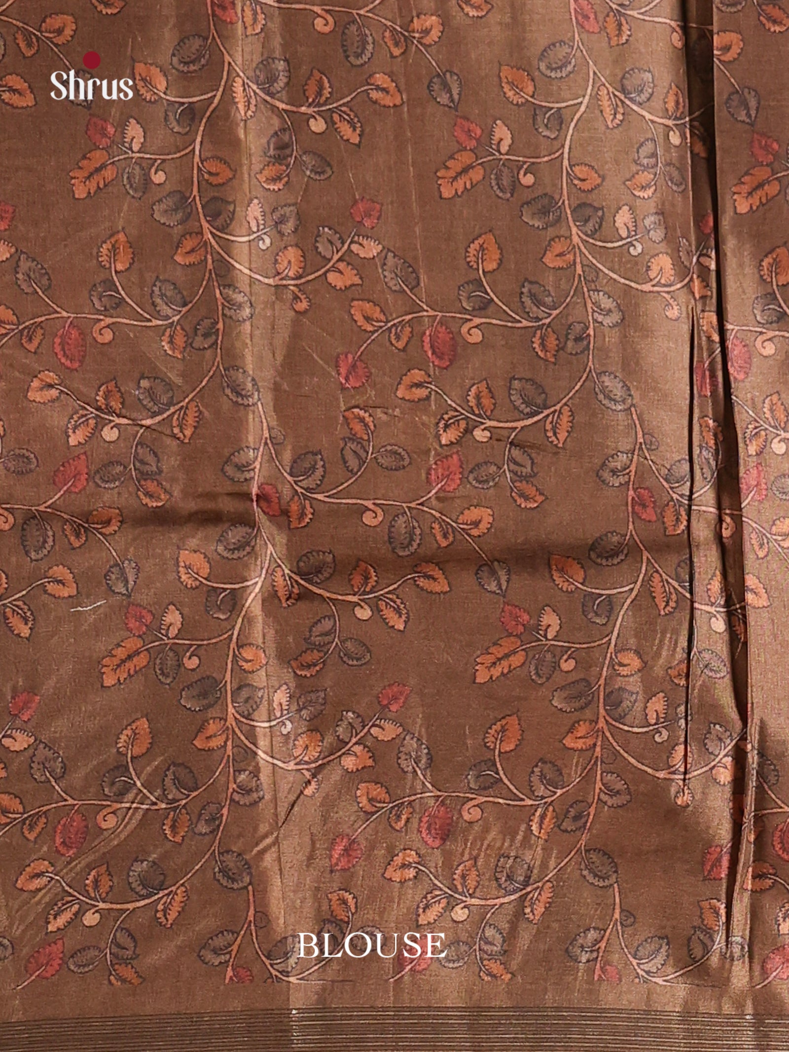 Light Brown - Moonga Silk Saree