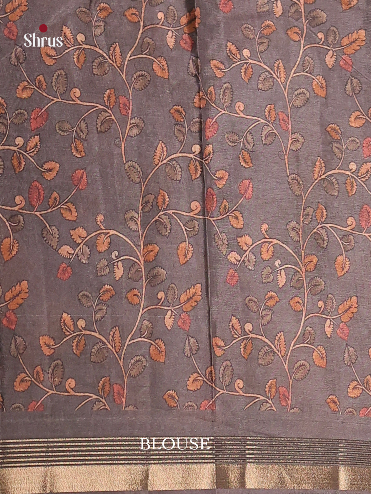 Grey - Moonga Silk Saree