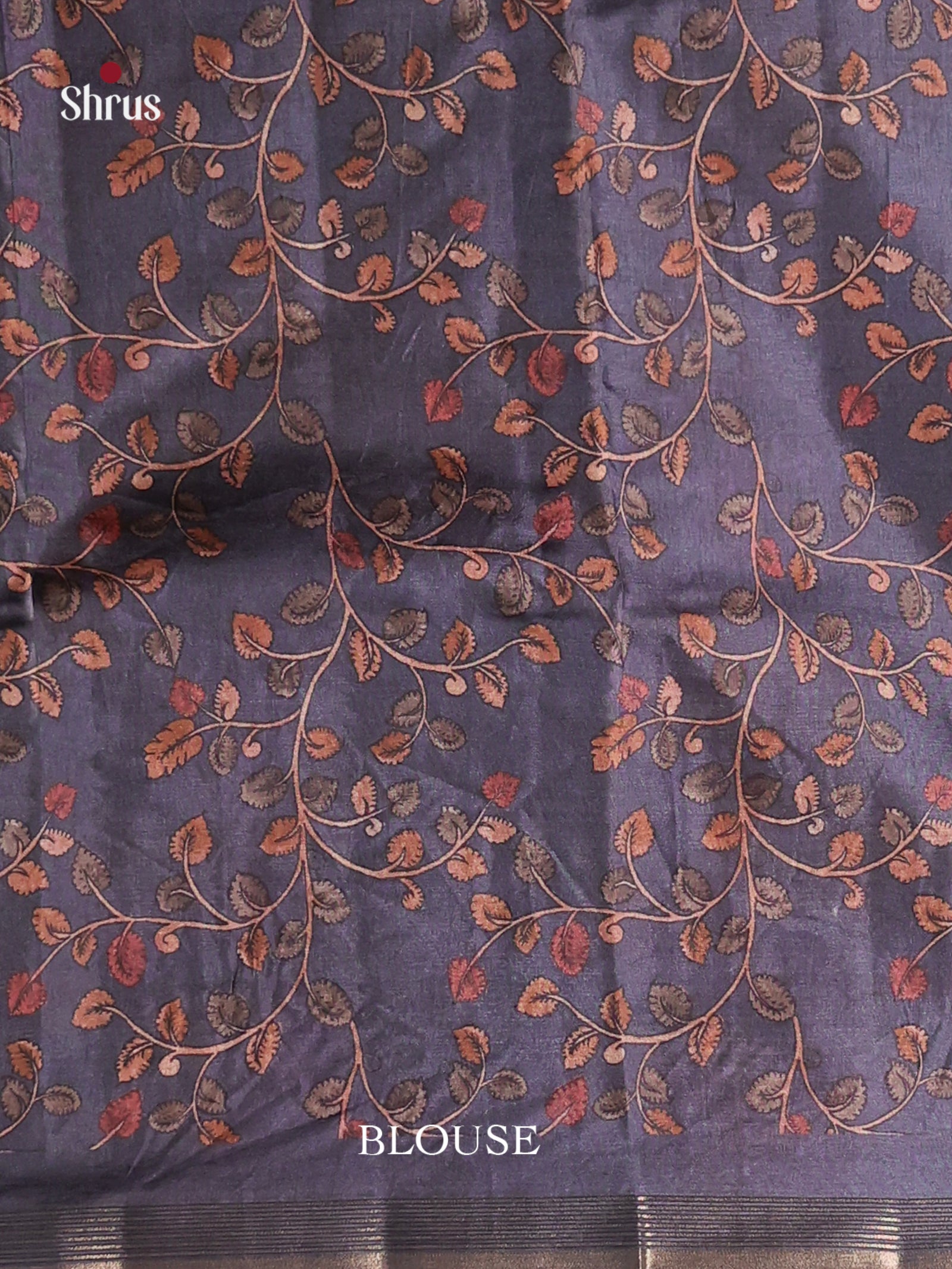 Grey & Black- Moonga Silk Saree