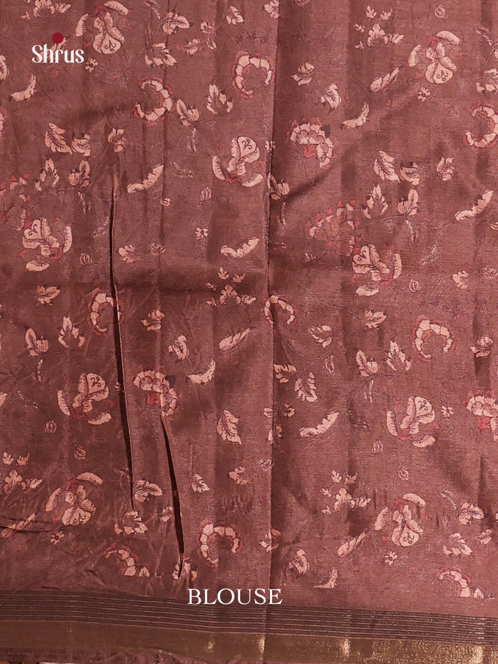 Grey & Brown - Moonga Silk Saree