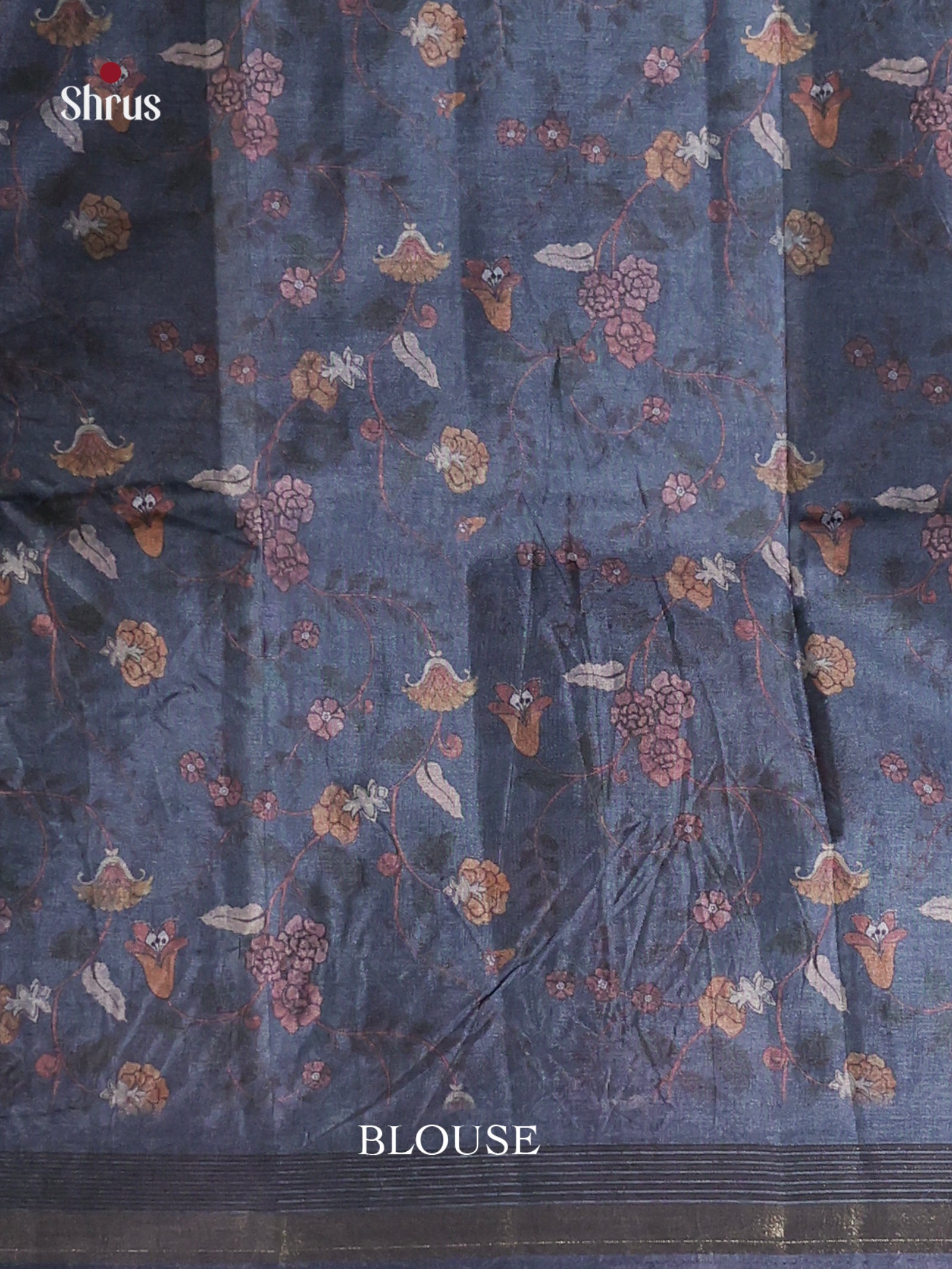 Blue- Moonga Silk Saree