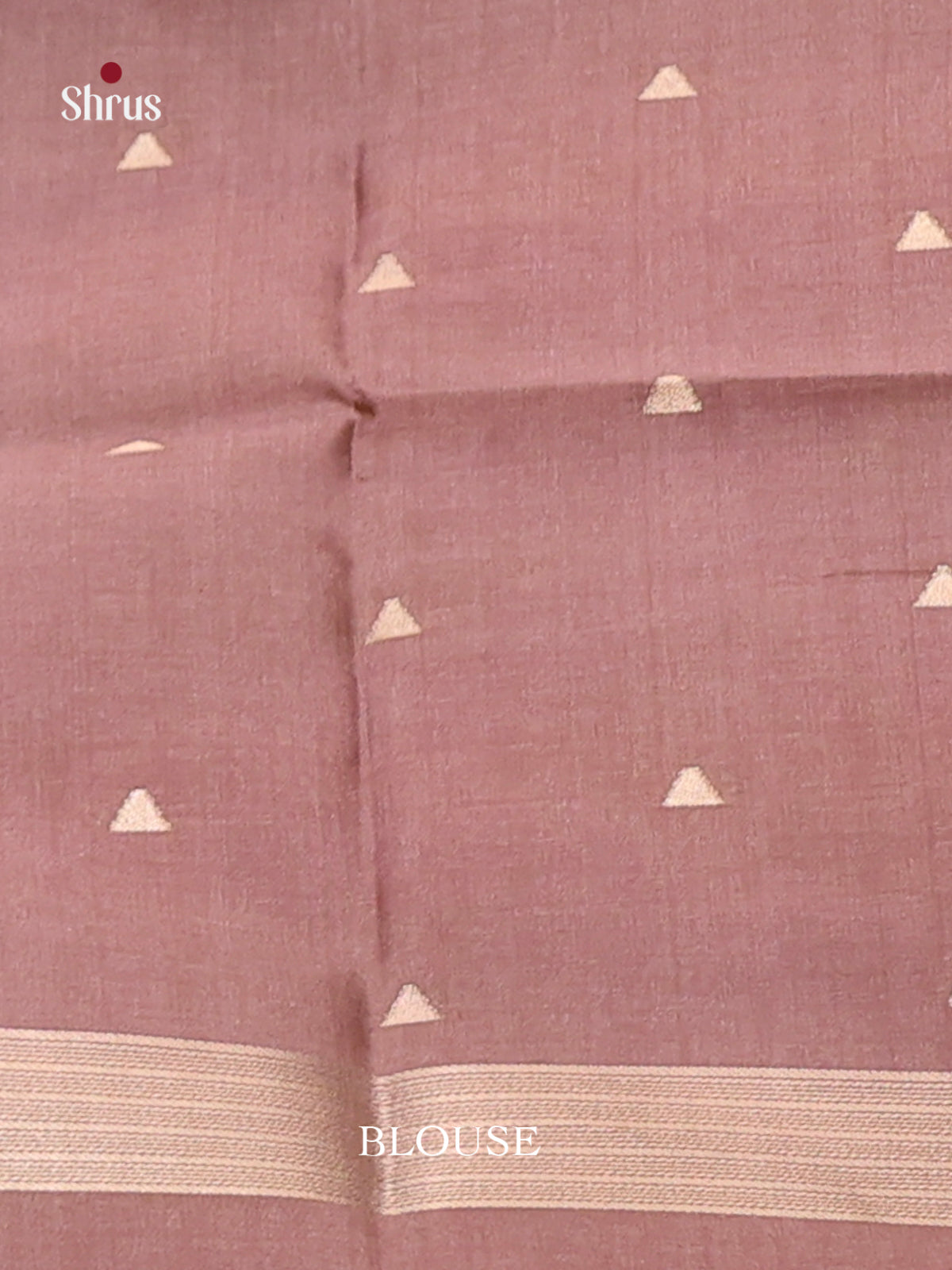 Pink & Dusty brown - Semi Tussar Saree - Shop on Shrus.com