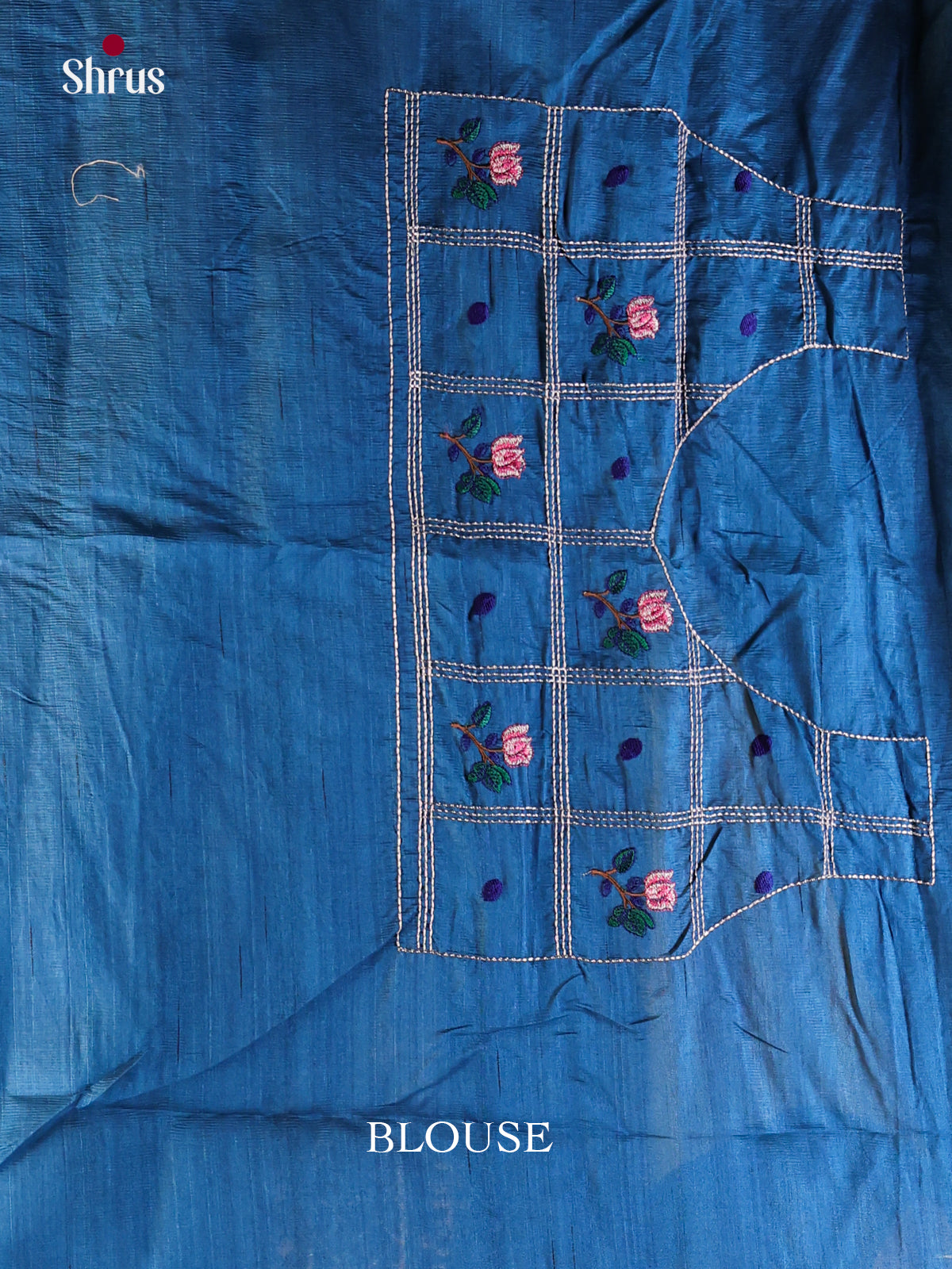 Blue - Semi Rawsilk Saree