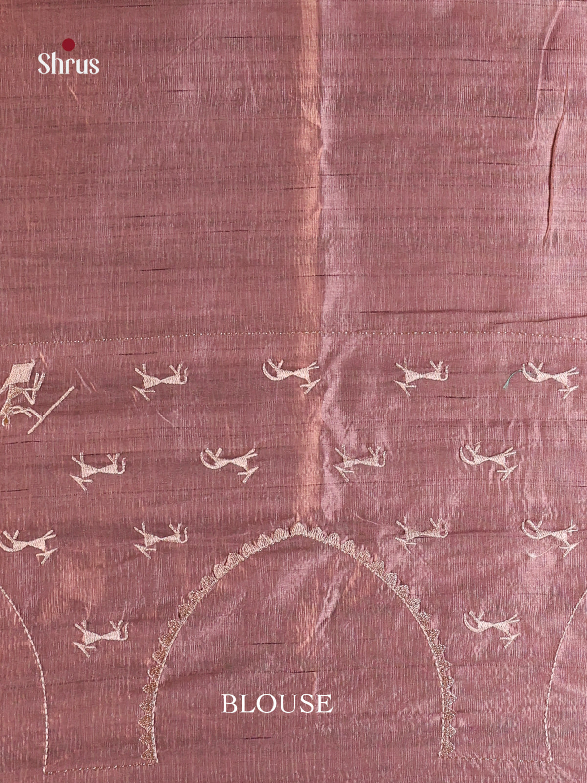 Dark Lavender - Semi Rawsilk Saree - Shop on Shrus.com