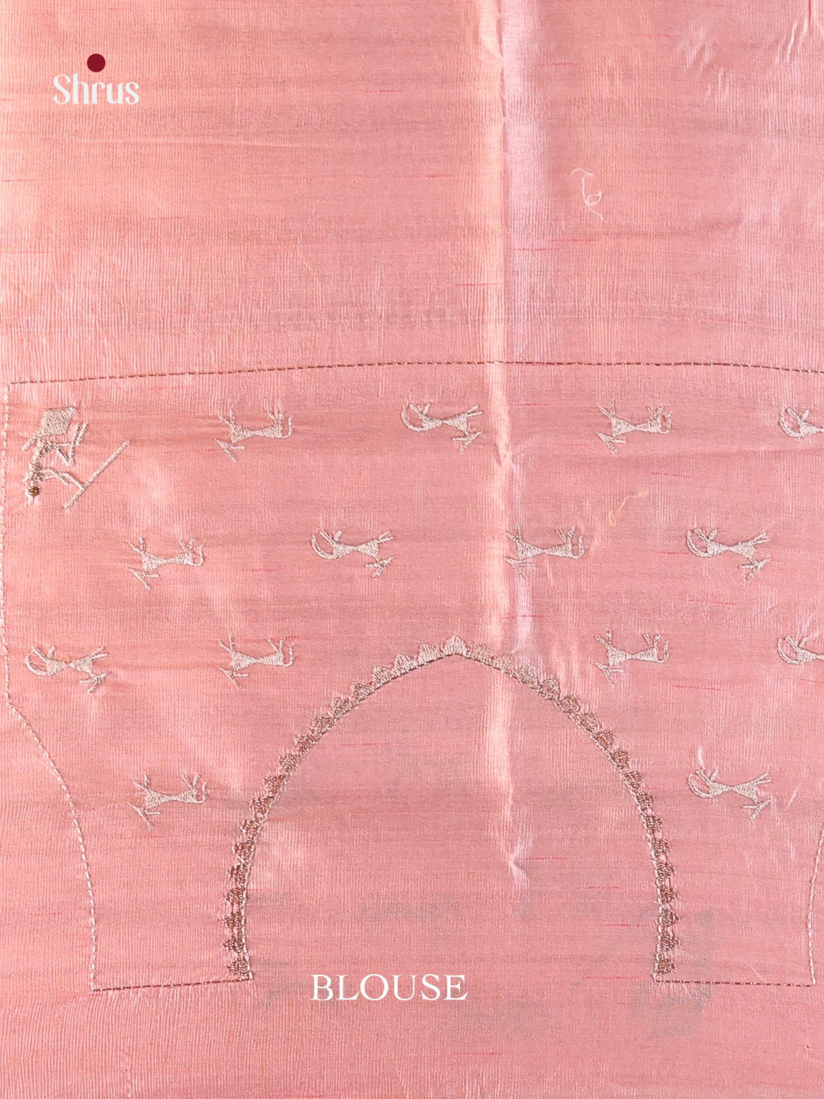 Pink - Semi Rawsilk Saree - Shop on Shrus.com