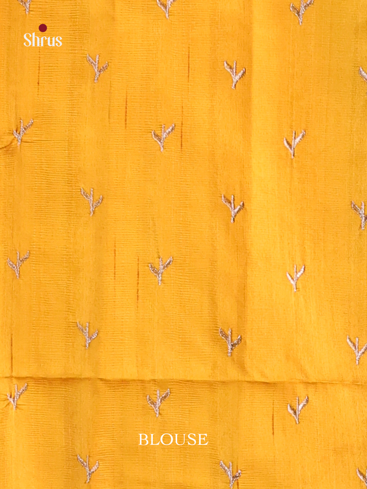 Yellow - Semi Rawsilk Saree - Shop on Shrus.com