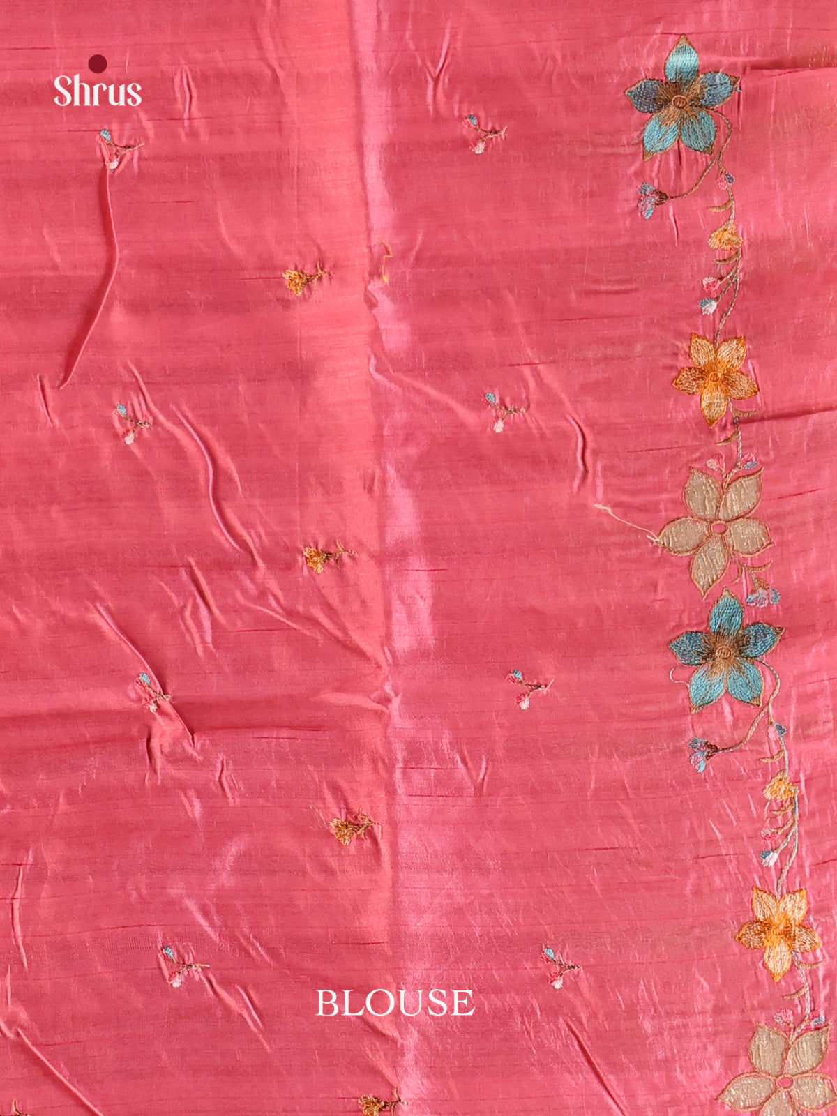 Pink - Semi Rawsilk Saree - Shop on Shrus.com