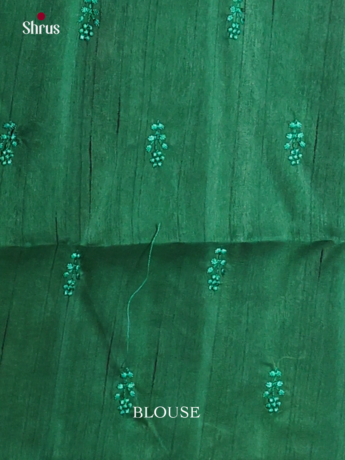 Green - Semi Rawsilk Saree - Shop on Shrus.com