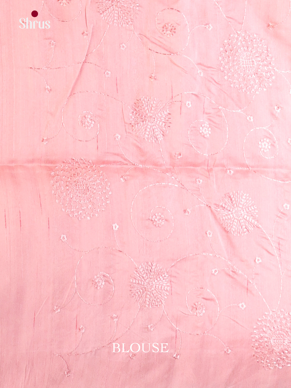Pink - Semi Rawsilk Saree - Shop on Shrus.com