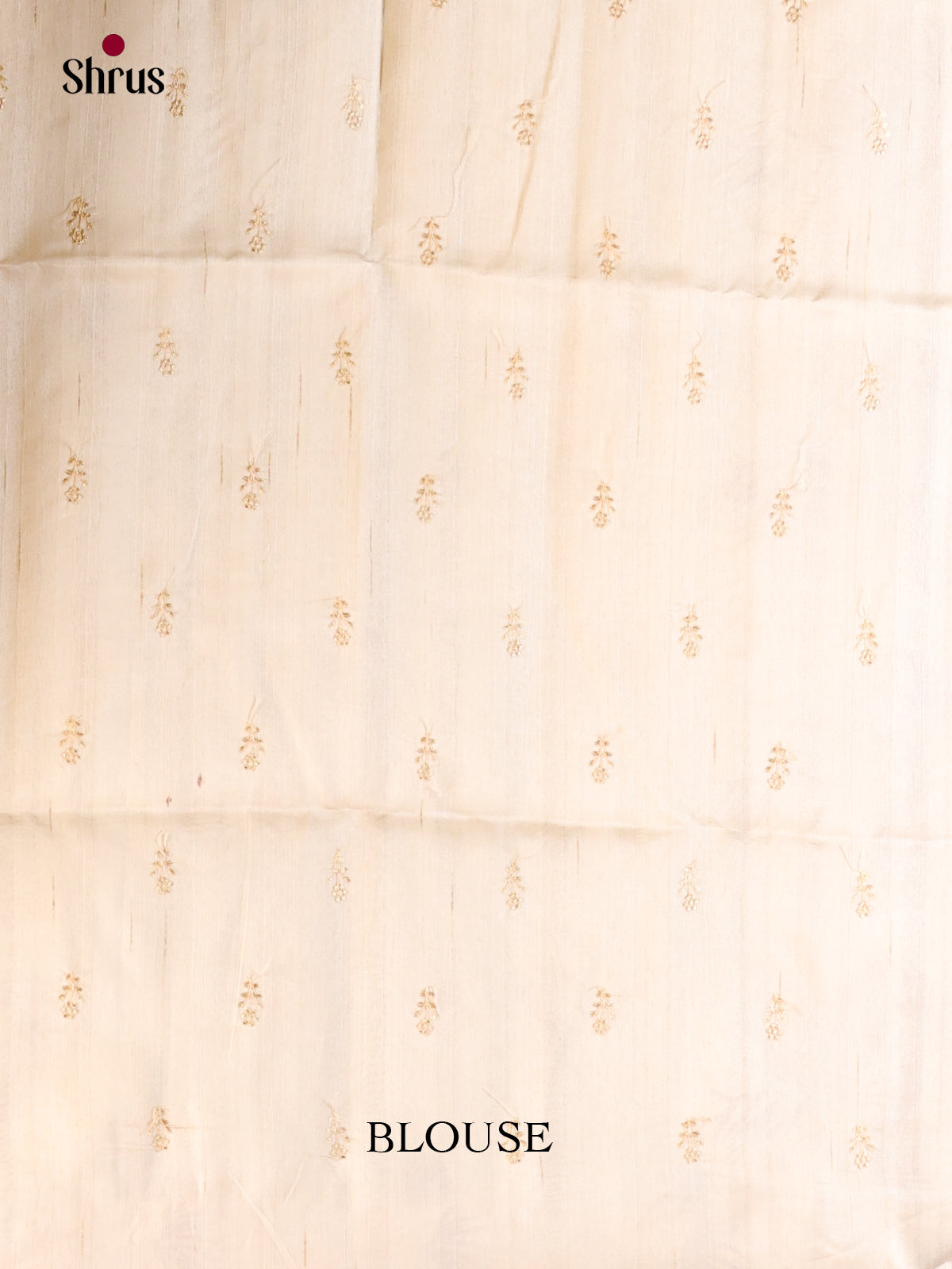 Cream - Semi Rawsilk Saree - Shop on Shrus.com