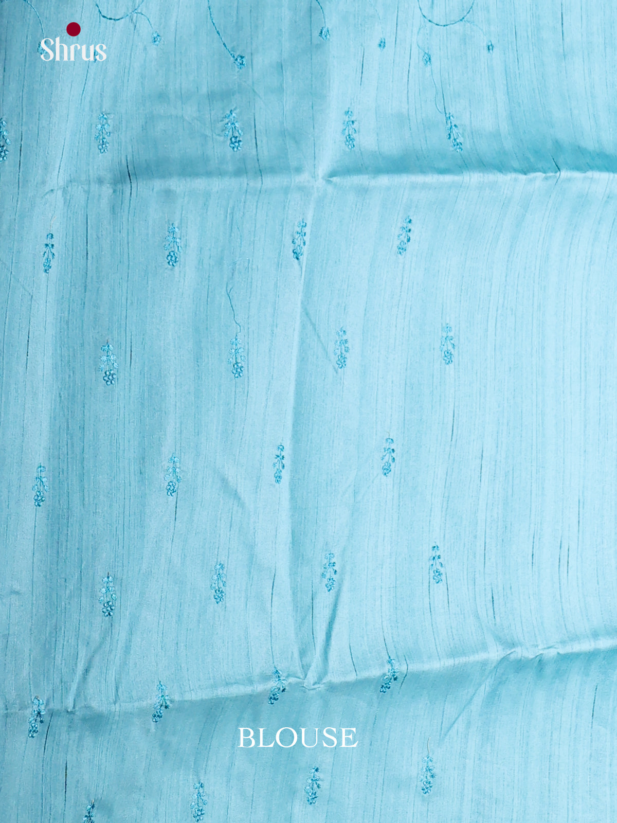 Blue- Semi Rawsilk Saree