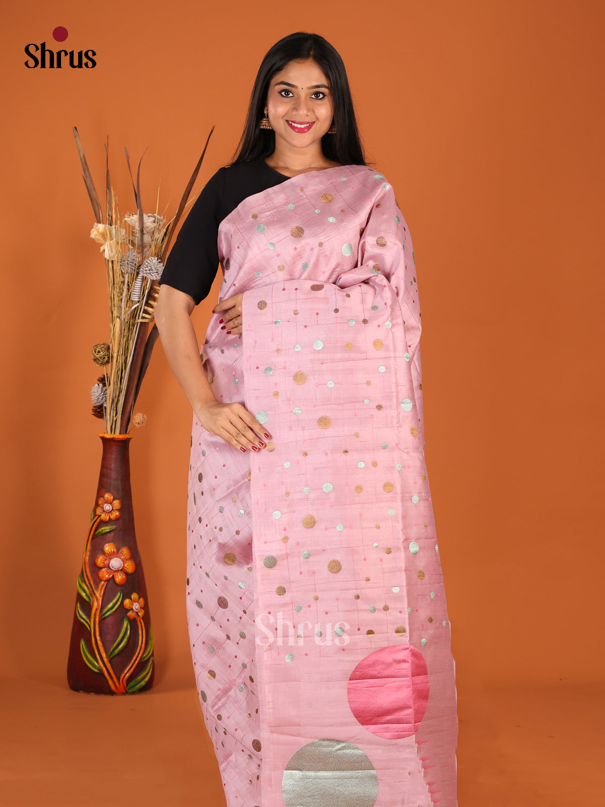 DHS23685 - Semi Rawsilk Saree - Shop on Shrus.com
