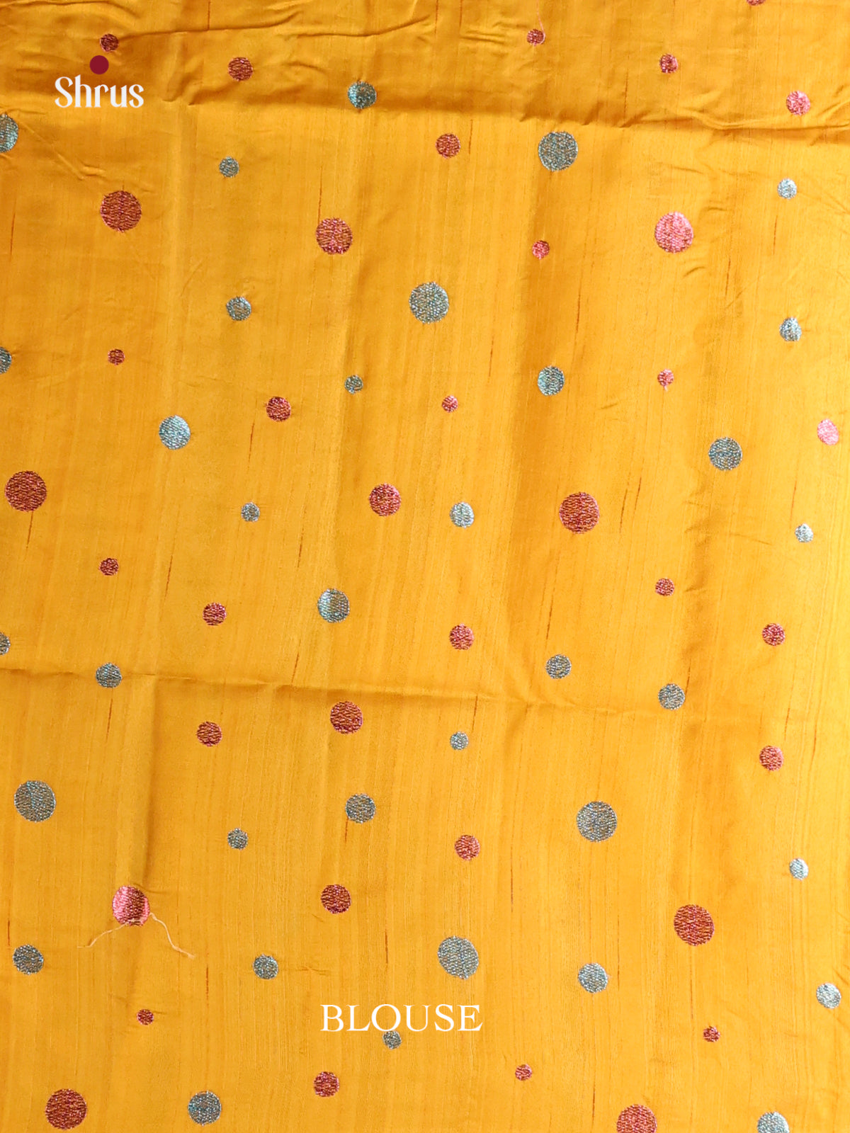 Yellow- Semi Rawsilk Saree - Shop on Shrus.com