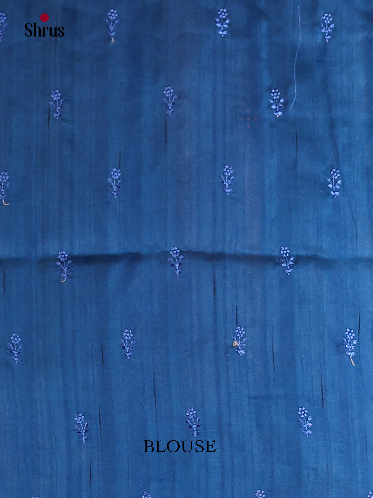 Blue- Semi Rawsilk Saree