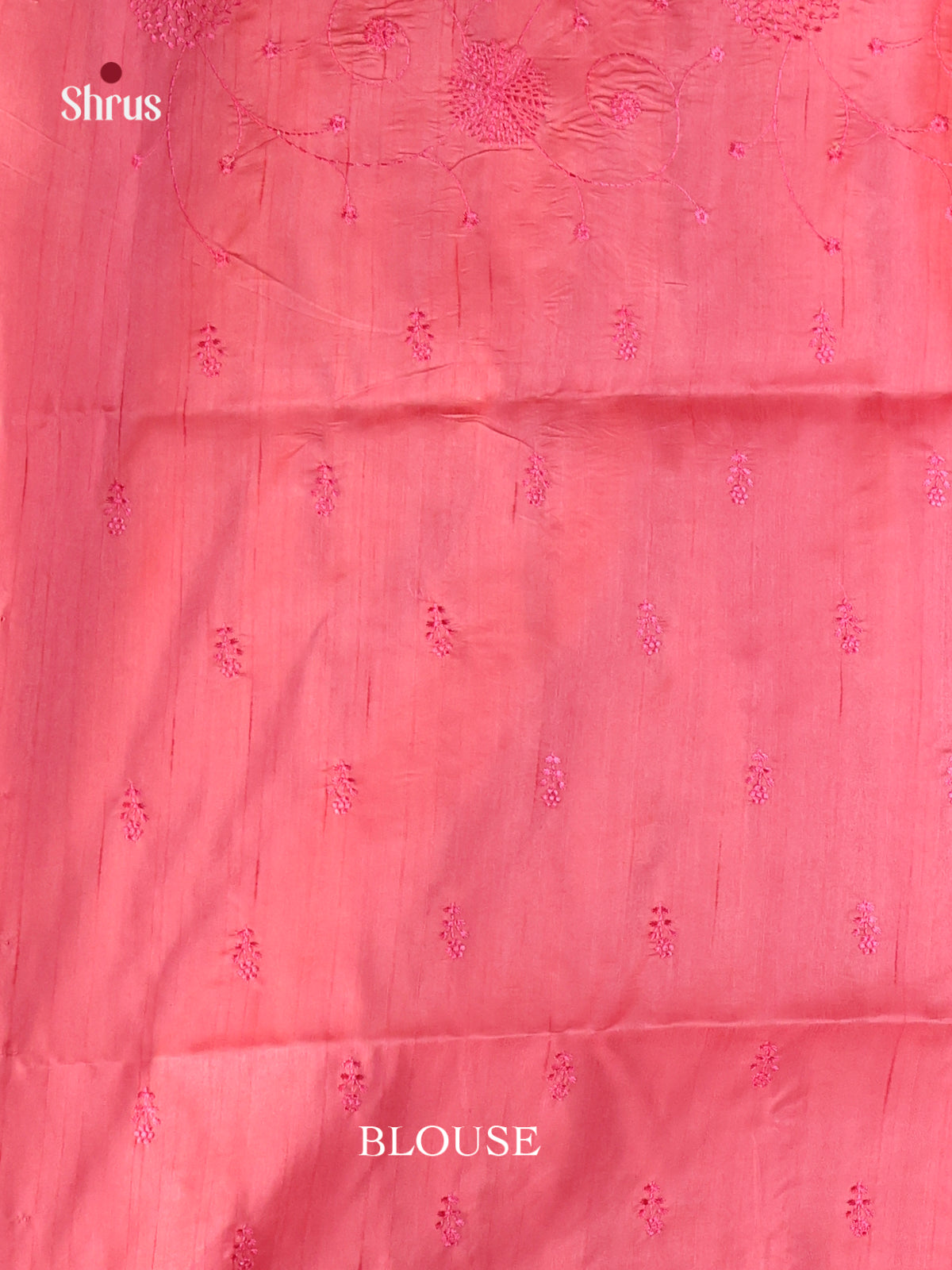 Pink - Semi Rawsilk Saree
