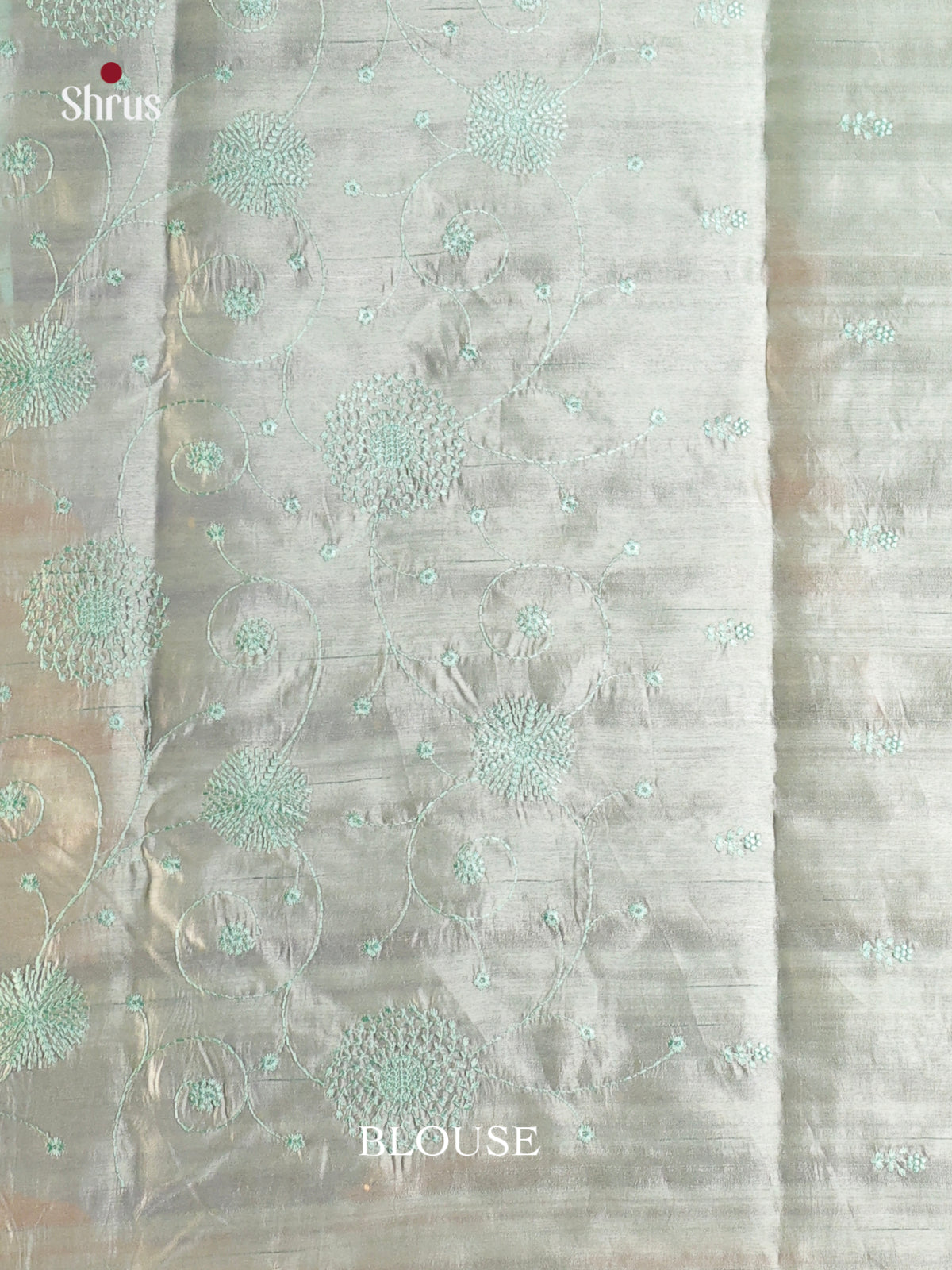 Pastel Green - Semi Rawsilk Saree - Shop on Shrus.com