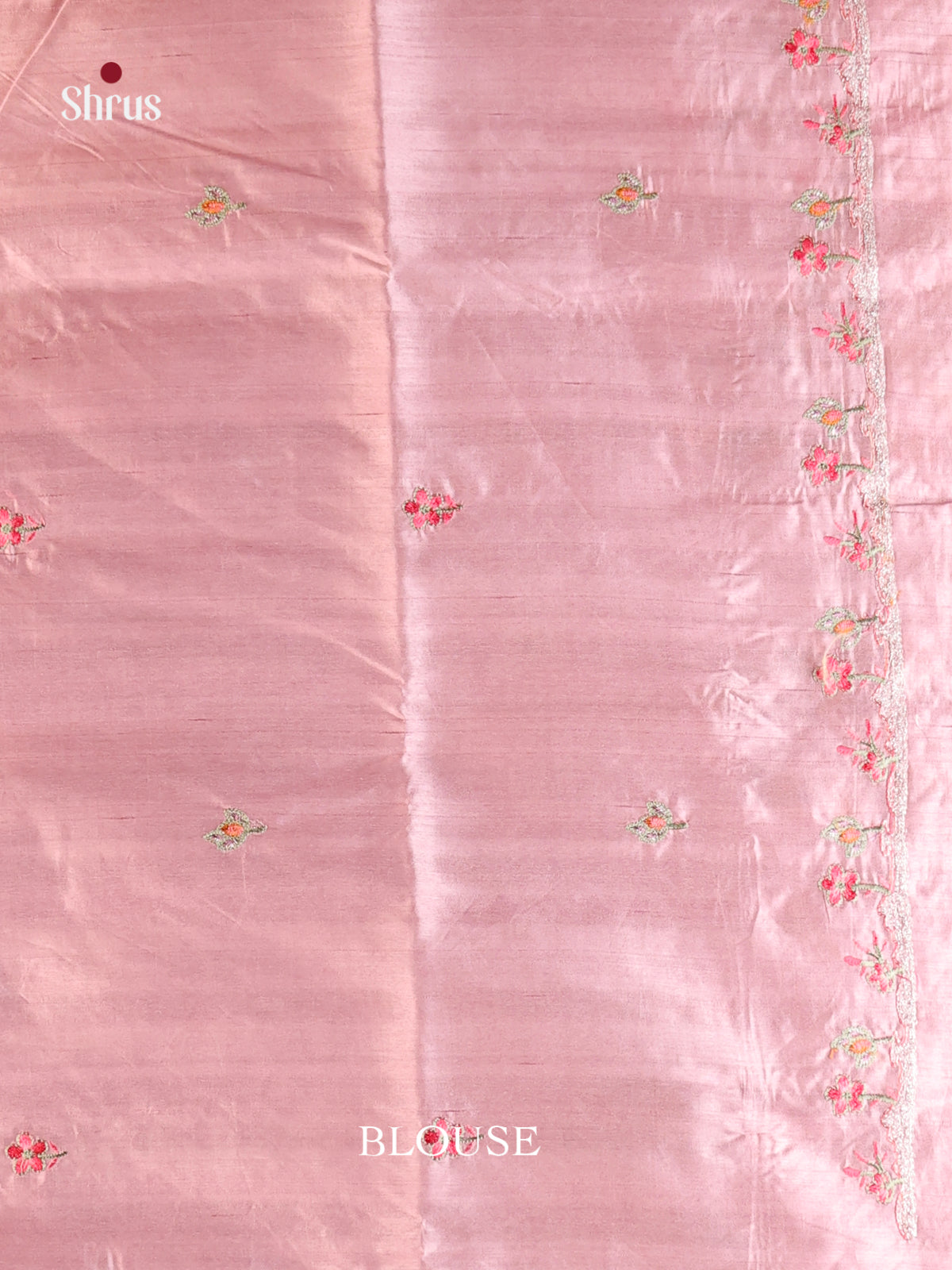 Pink - Semi Rawsilk Saree - Shop on Shrus.com