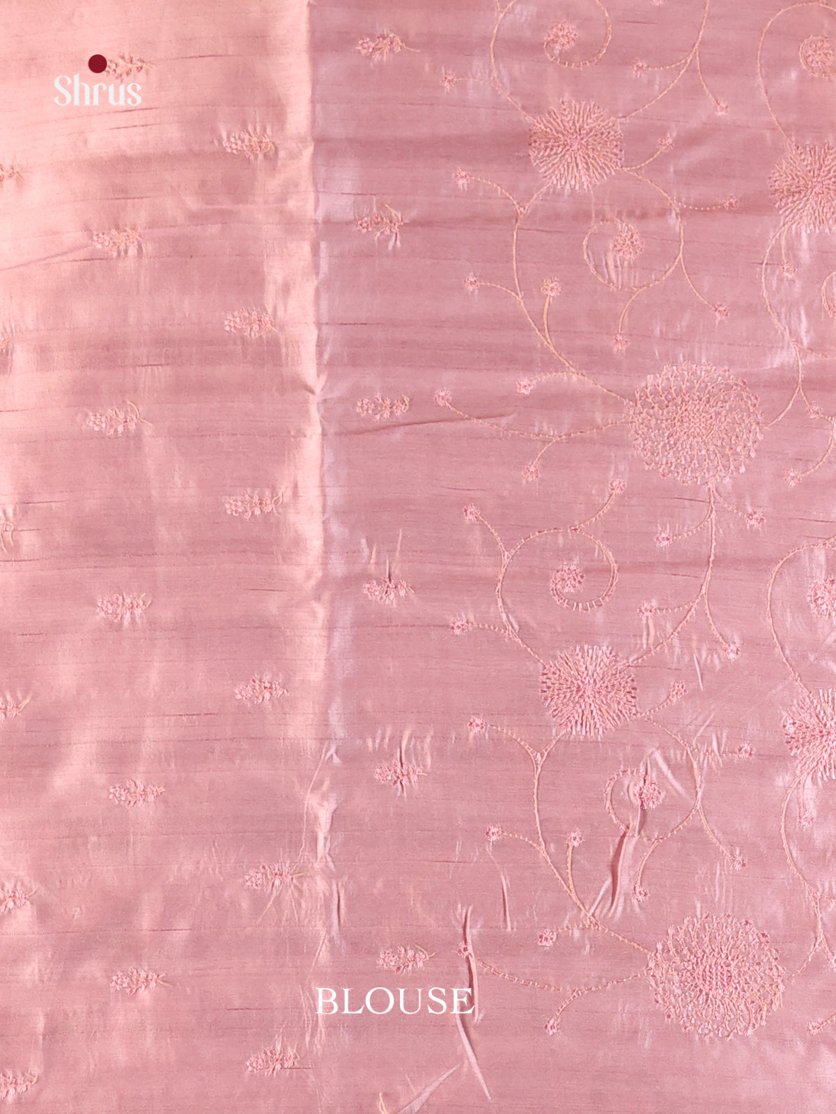 Pink - Semi Rawsilk Saree - Shop on Shrus.com
