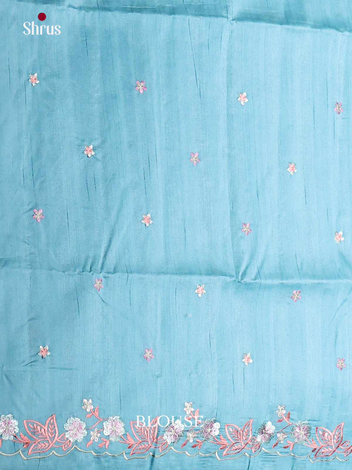 Blue - Semi Rawsilk Saree