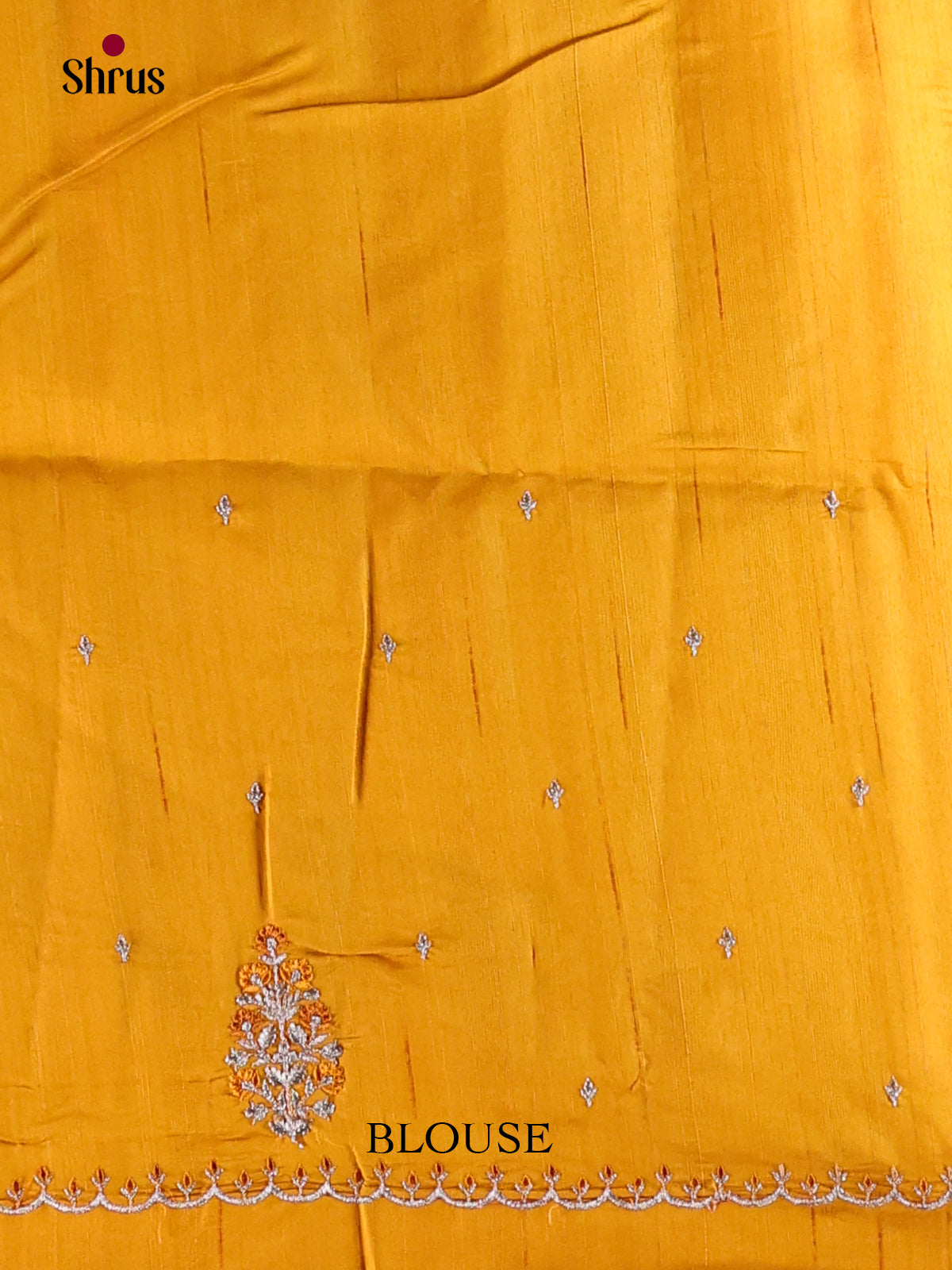 Mustard - Semi Rawsilk Saree - Shop on Shrus.com